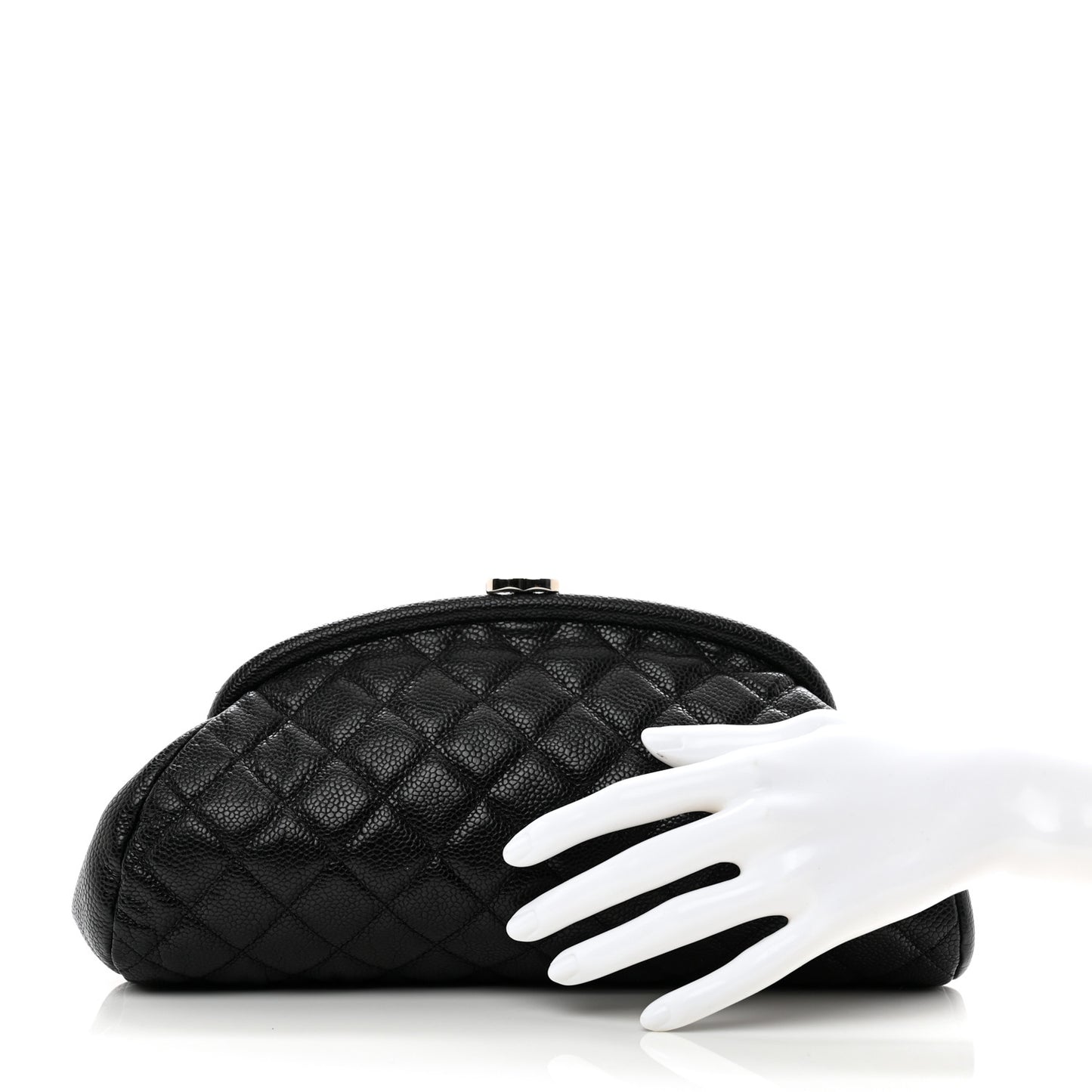 Caviar Quilted Timeless Clutch Black