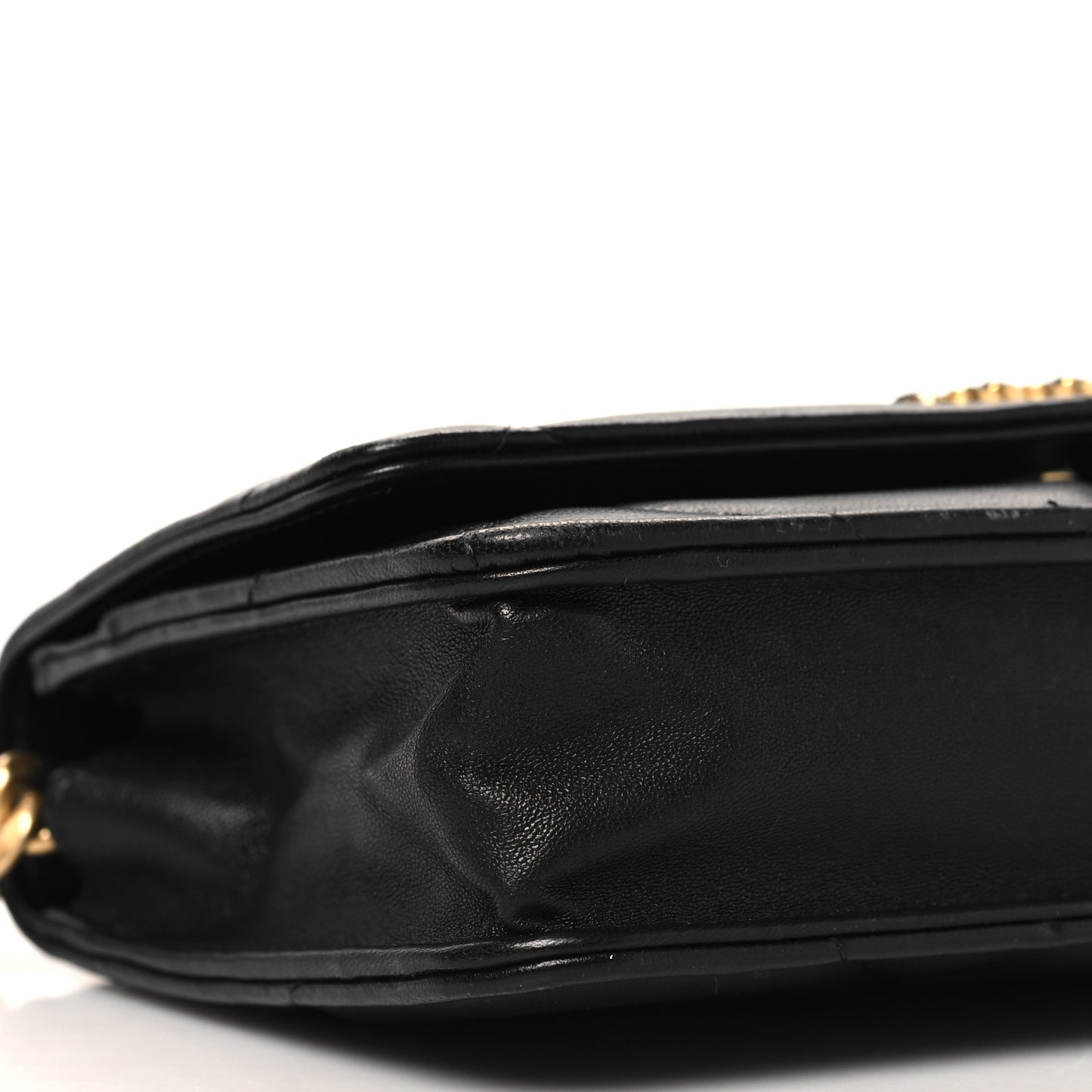 Lambskin Quilted Chanel 19 Wallet On Chain WOC Black