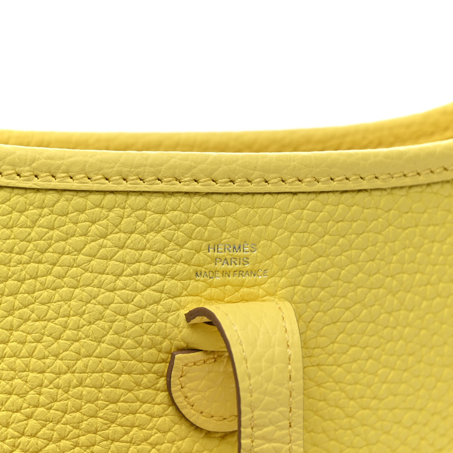Hermes Taurillon Clemence Evelyne TPM Lime 6 of 11