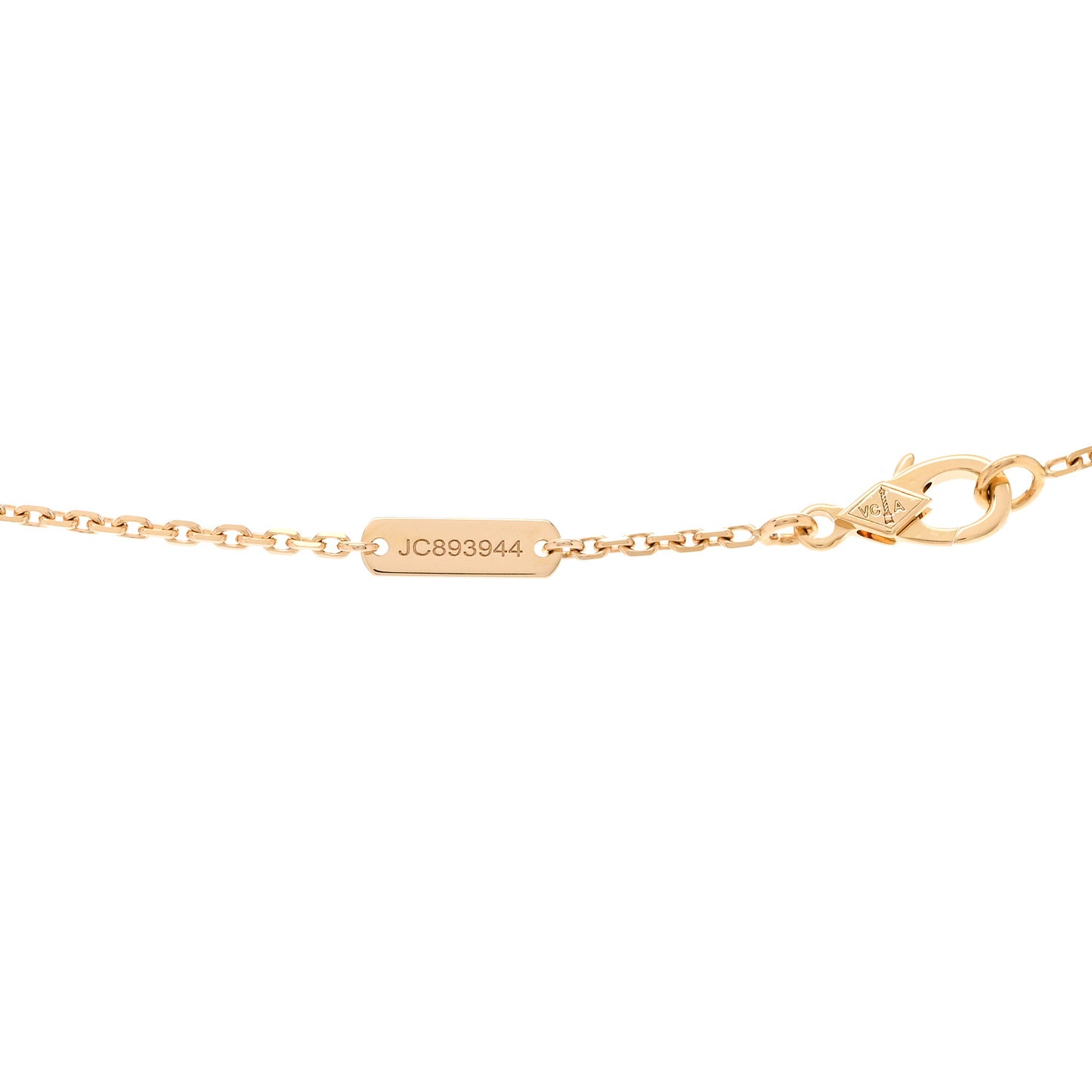 18K Yellow Gold Carnelian Vintage Alhambra Pendant Necklace