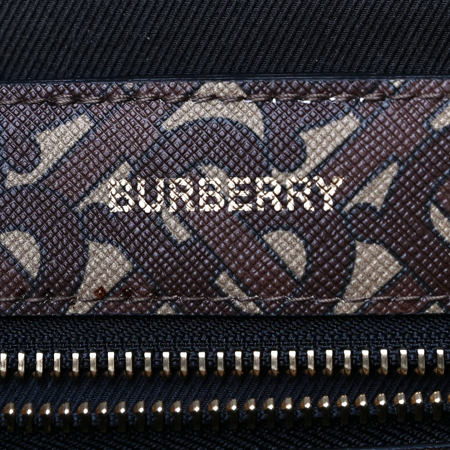 Burberry E-Canvas Monogram Stripe Book Tote Bridle Brown 6 of 12