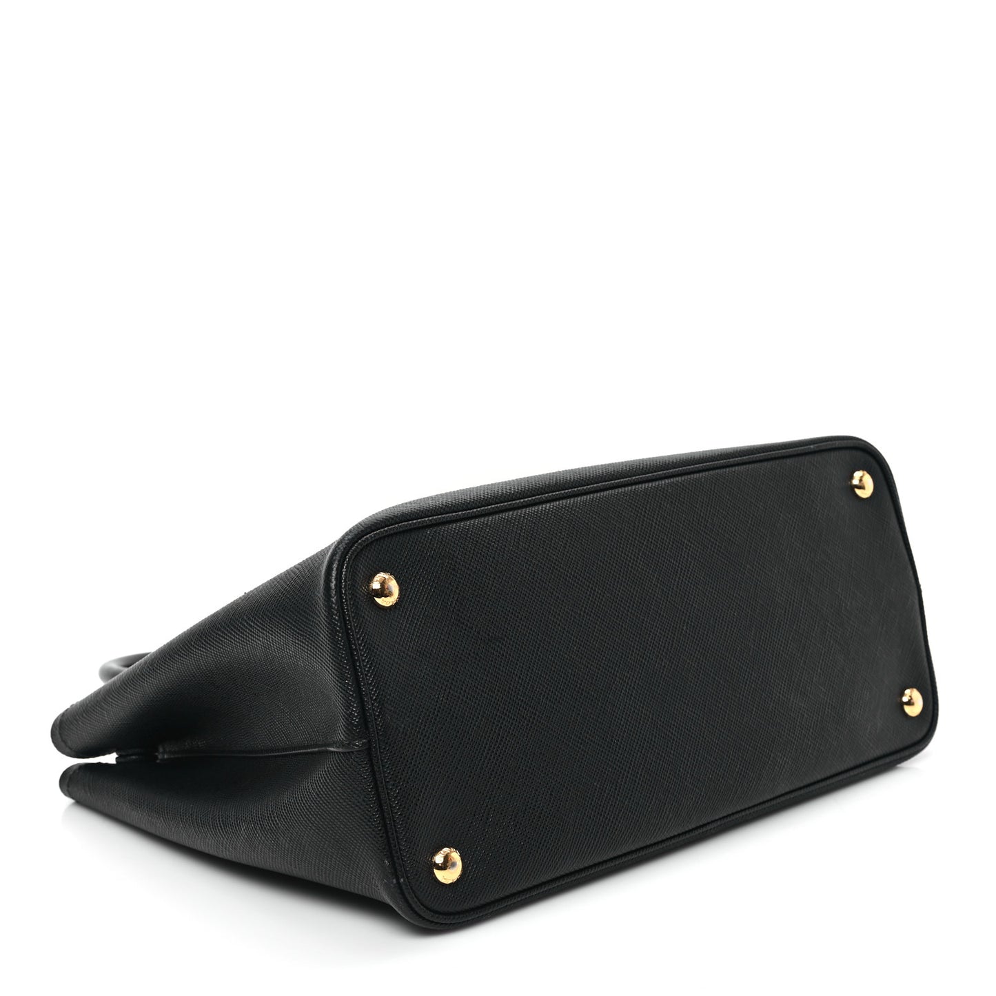 Saffiano Cuir Medium Double Bag Black Fuoco