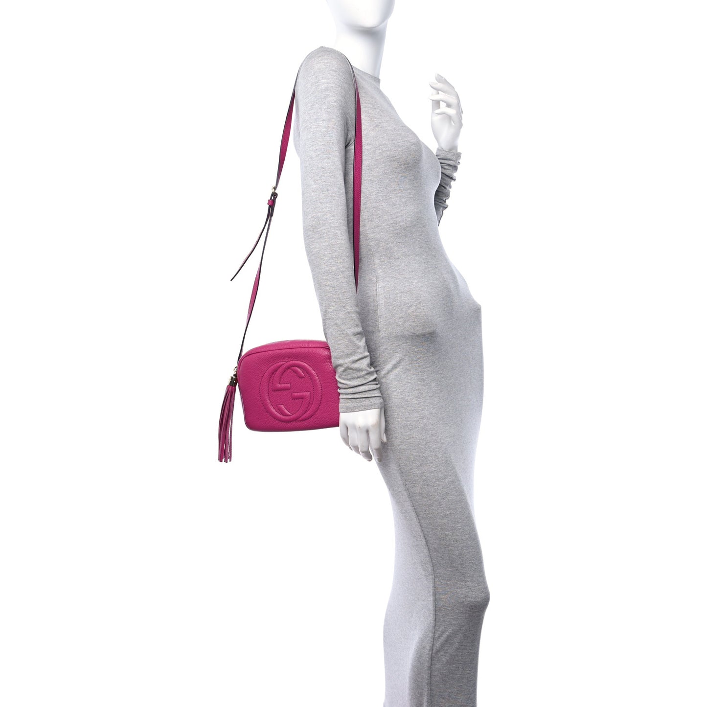 Cellarius Calfskin Small Soho Disco Bag Bright Bouganville