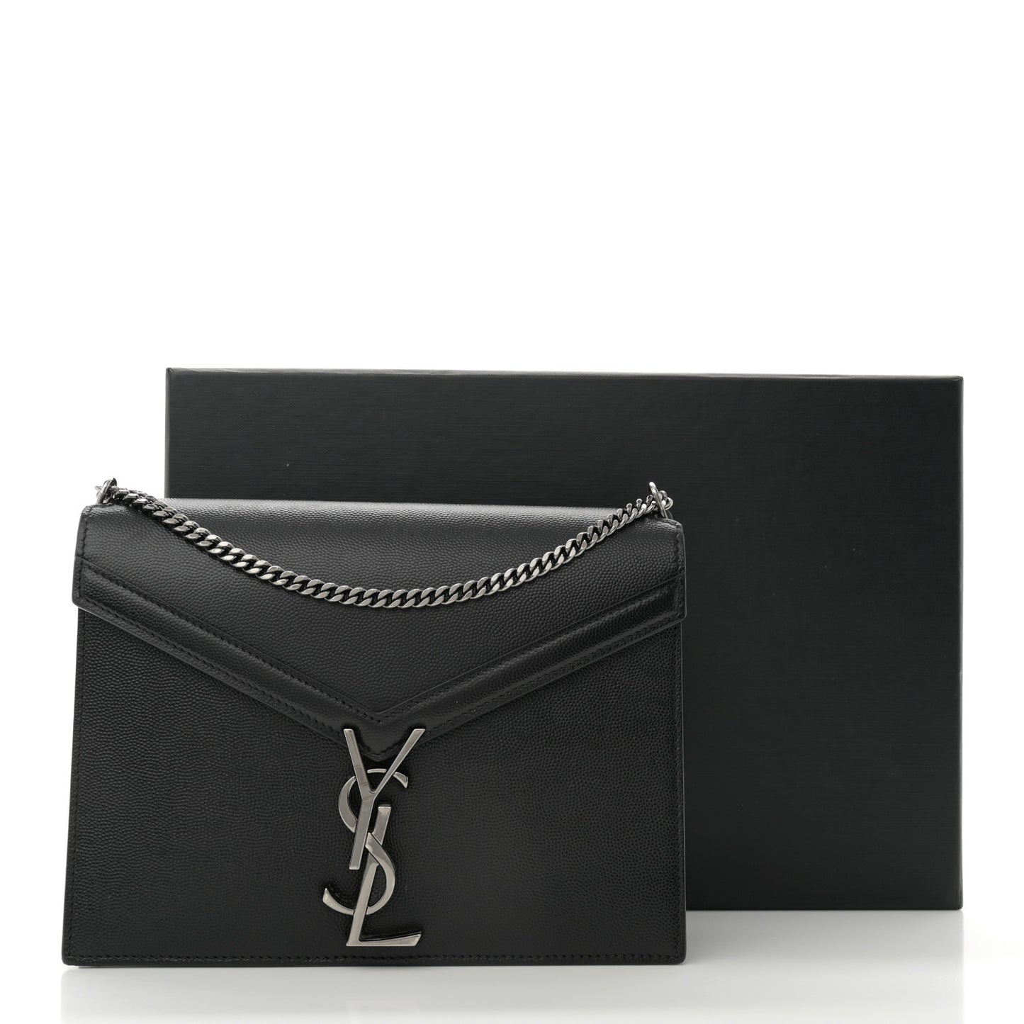 Grain De Poudre Monogram Cassandra Clasp Bag Black