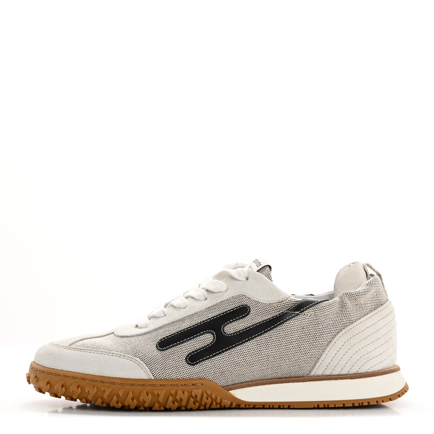 Hermes Toile Suede Goatskin Jet Sneakers 38 Multicolored Prunoir