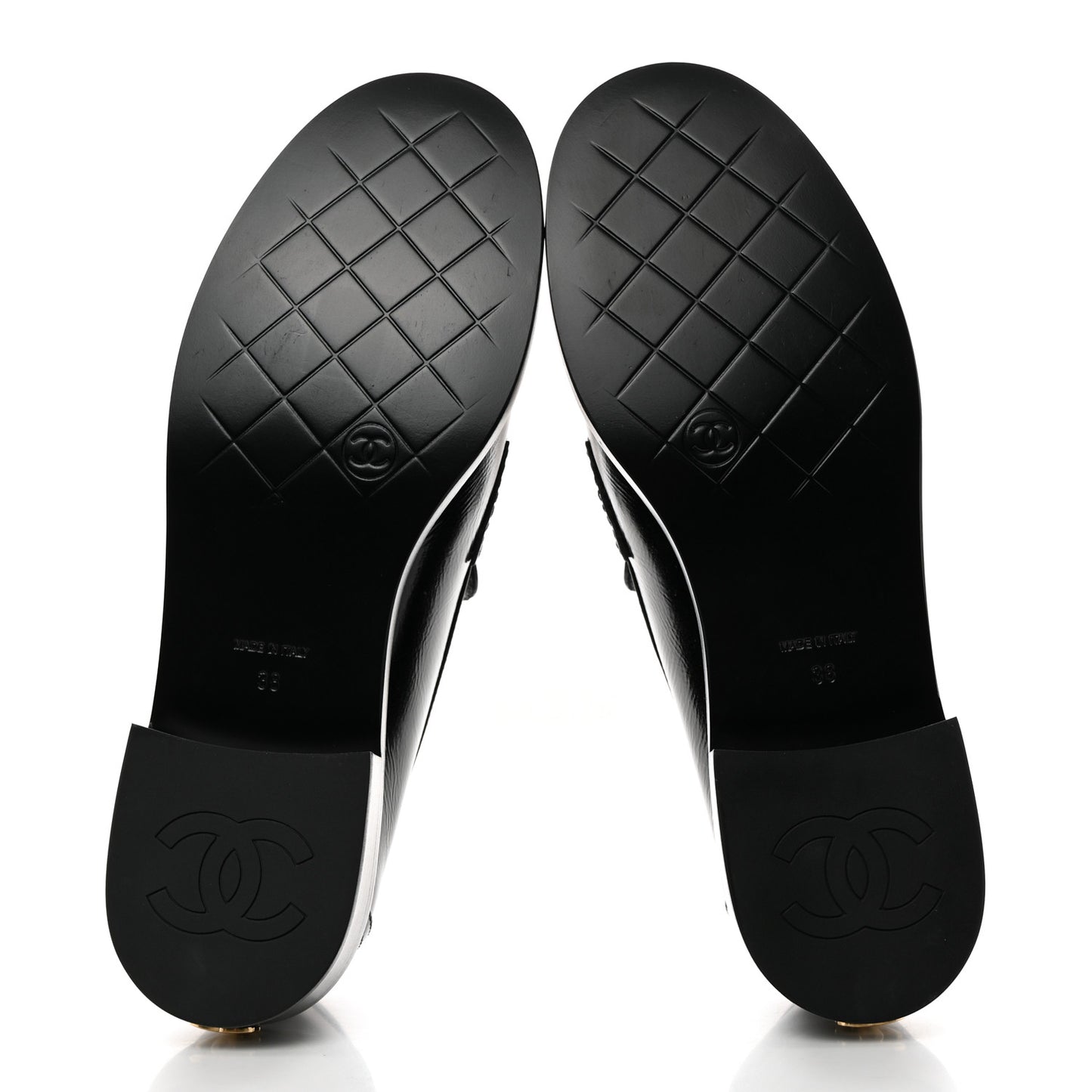 Calfskin CC Mocassins 38 Black