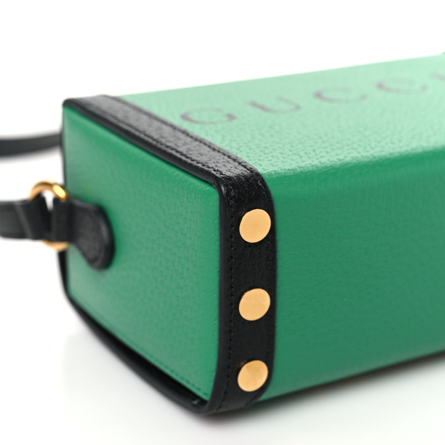 Grained Calfskin Gucci 100 Mini Bag Green