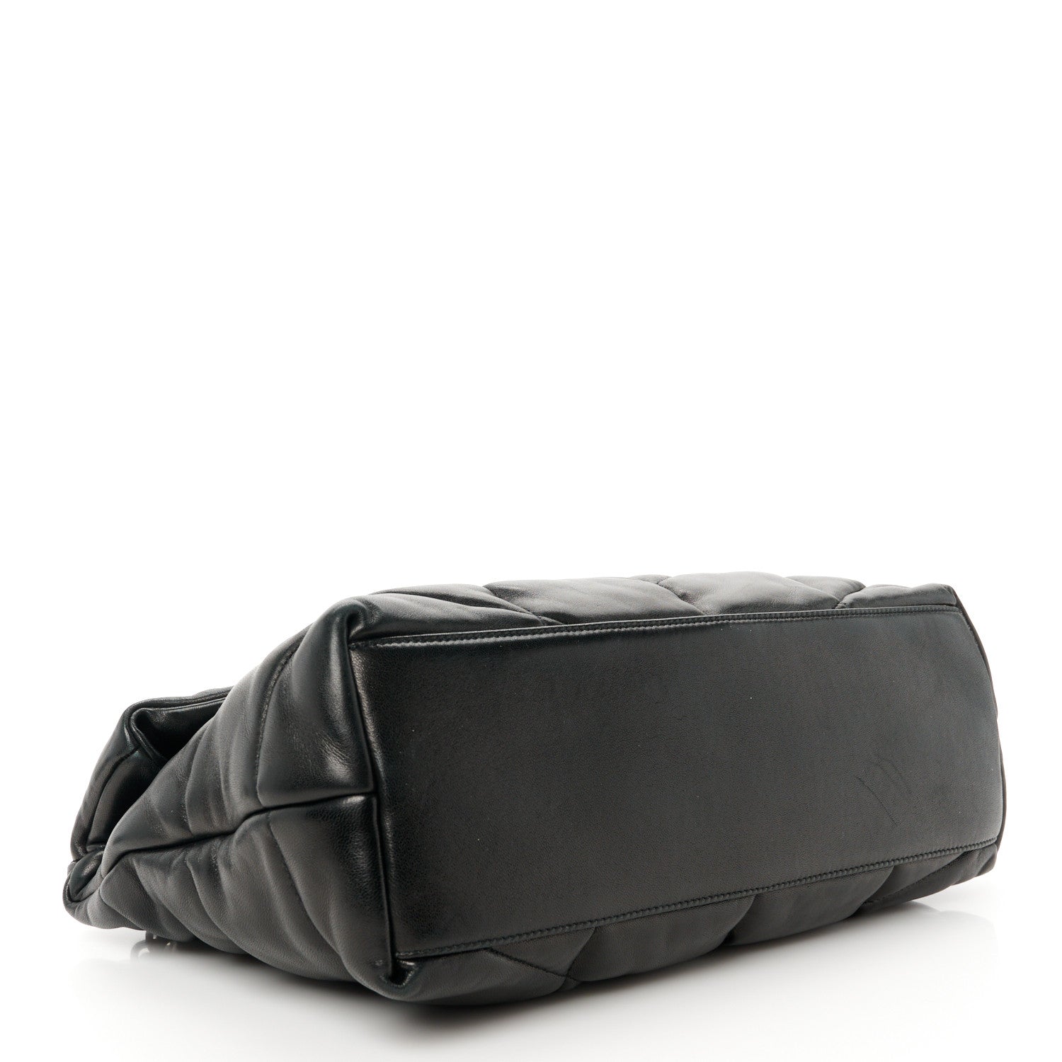 Saint Laurent Lambskin Quilted Monogram Monochrome Medium Loulou Puffer Chain Satchel Black 4 of 11