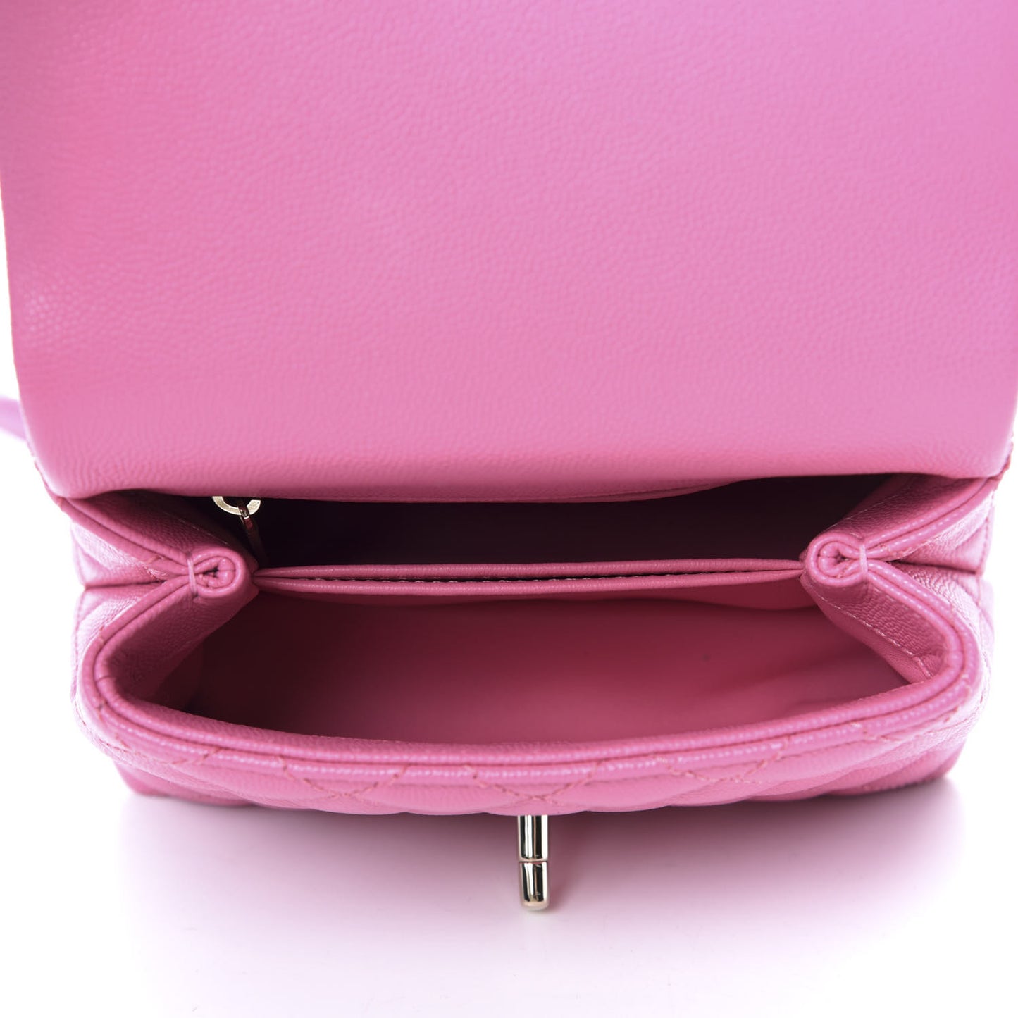 Caviar Quilted Lizard Embossed Extra Mini Coco Handle Flap Pink