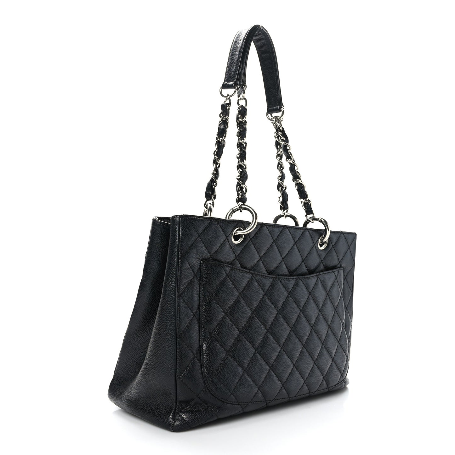 Caviar Quilted Grand Shopping Tote GST Black