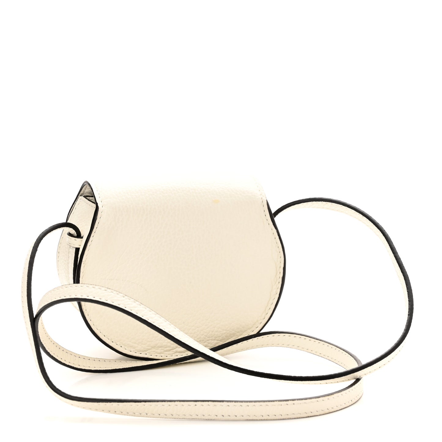 Calfskin Nano Marcie Saddle Bag White
