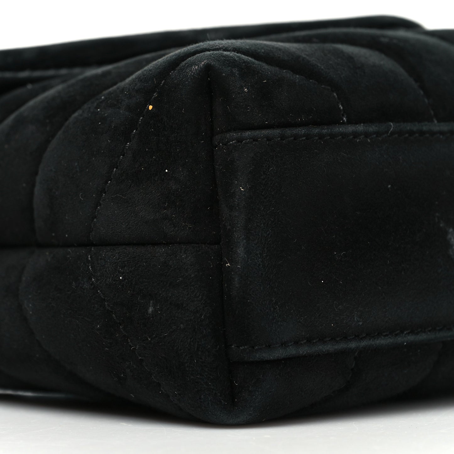 Suede Y Quilted Monogram Toy Loulou Crossbody Bag Black