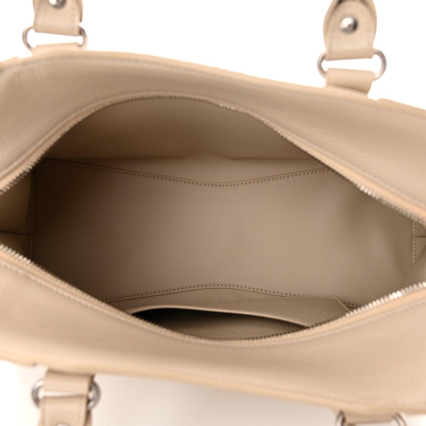 Grained Calfskin Neo Classic Silver Hardware S City Cream