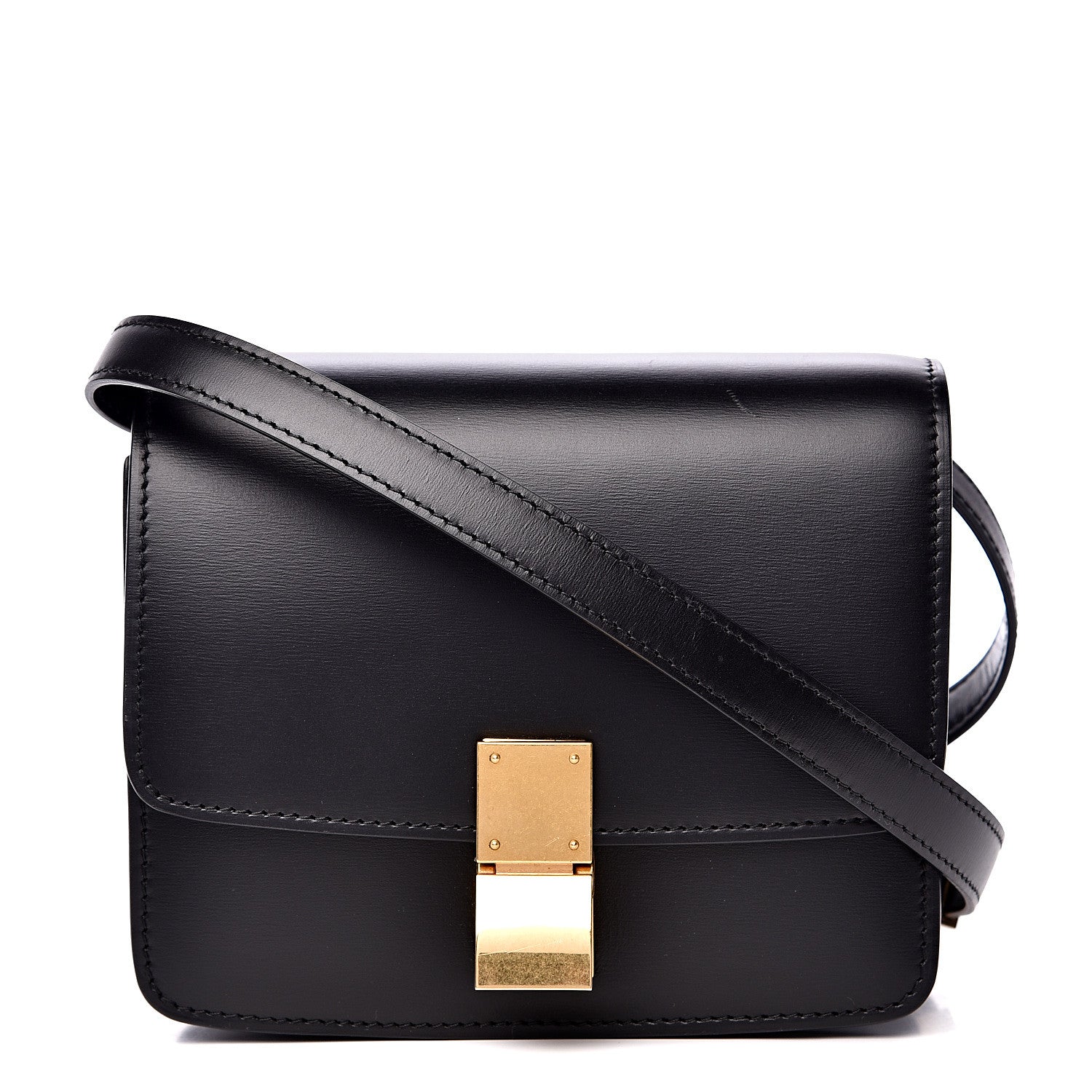 Celine Box Calfskin Small Classic Box Flap Bag Black 538550 - Main Image