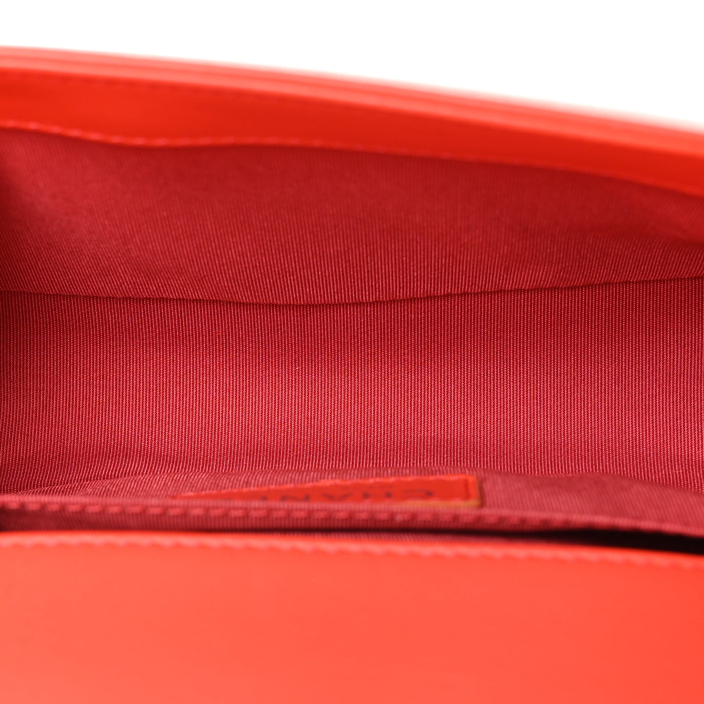 Calfskin Chevron Quilted Small Boy Flap Coral