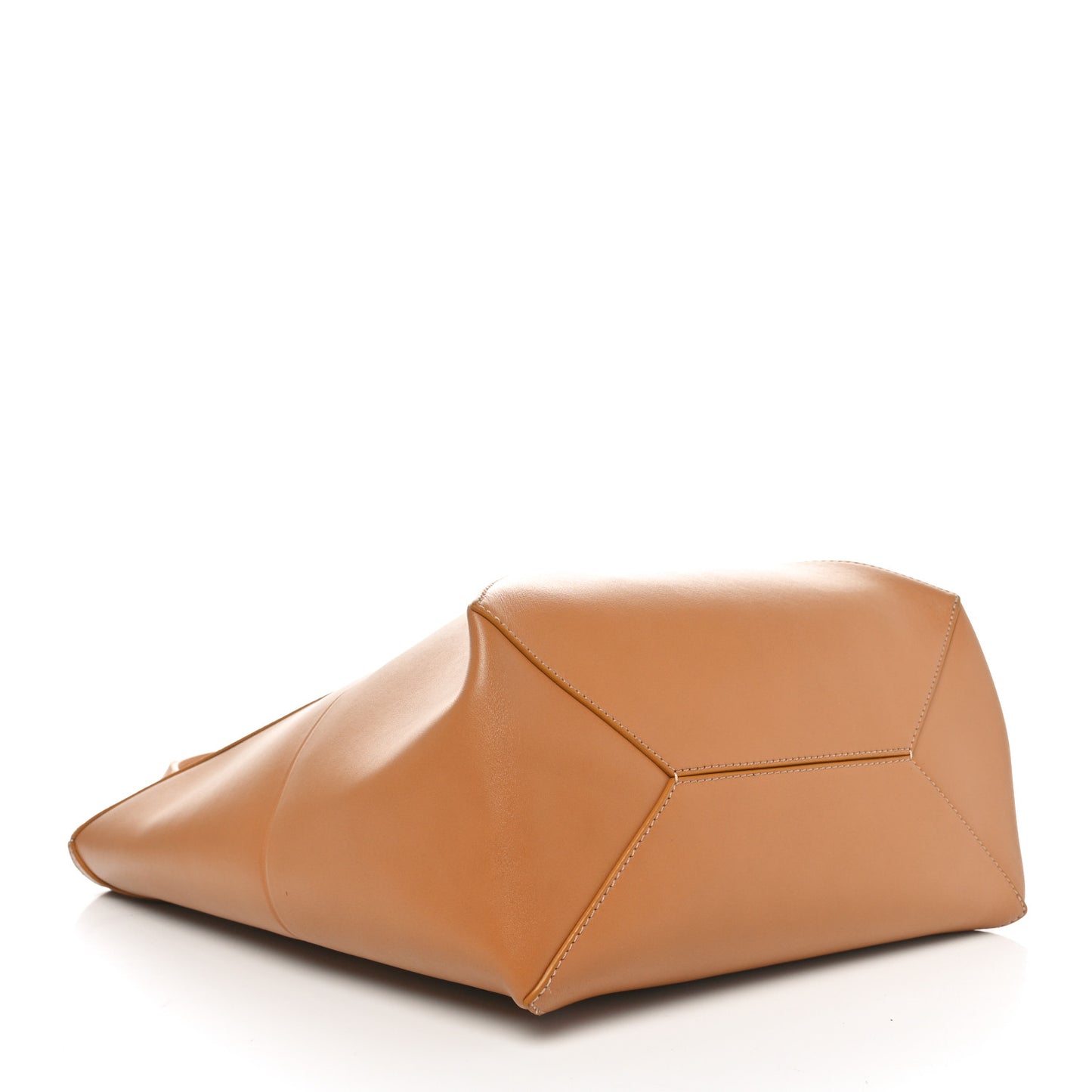 Shiny Calfskin Medium Puzzle Fold Tote Warm Desert