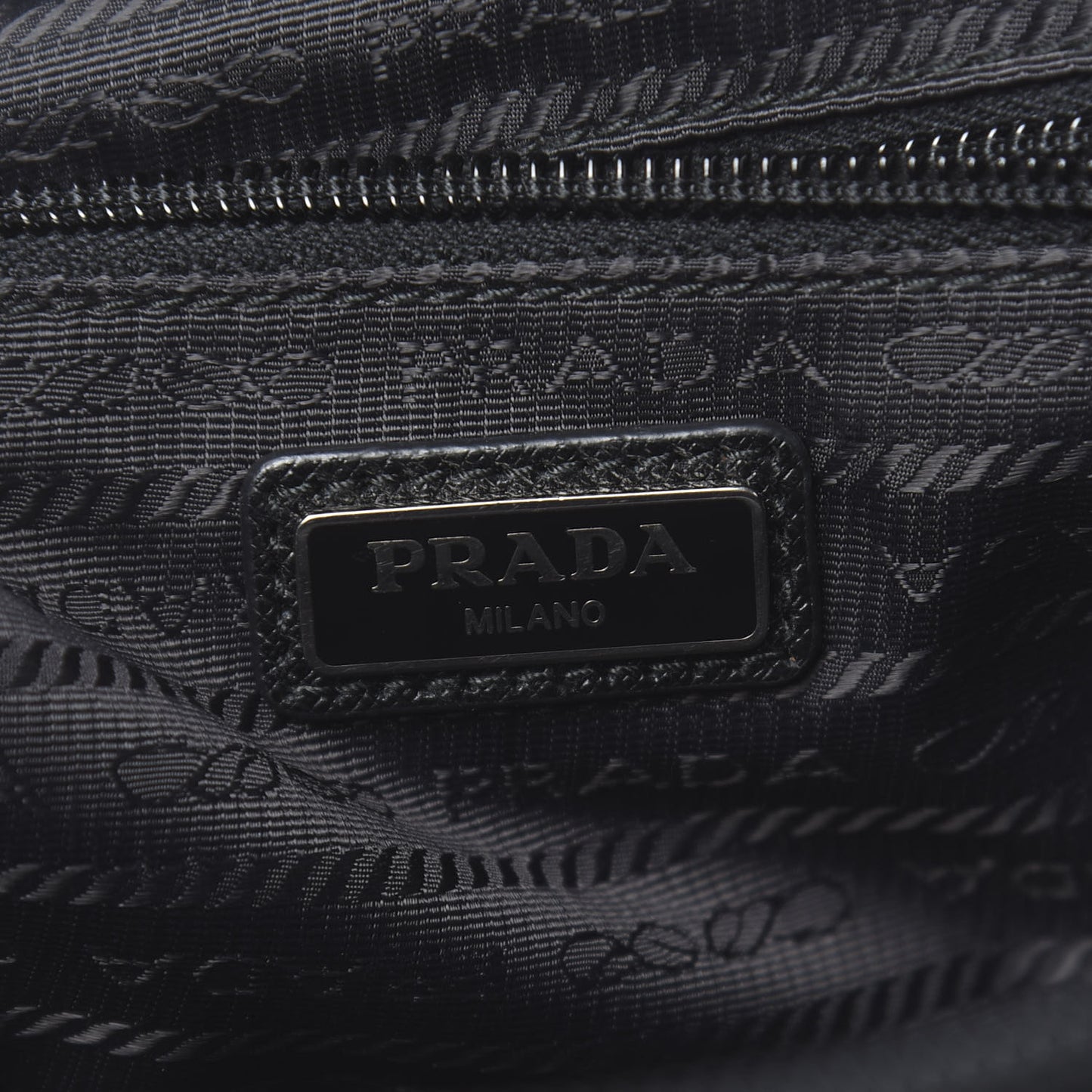 Nylon Tessuto Impuntu Quilted Shoulder Bag Black