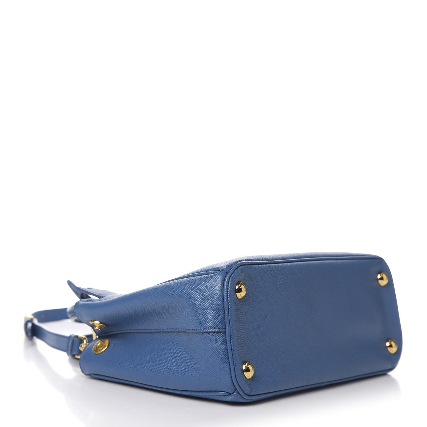 Saffiano Mini Galleria Double Zip Tote Cobalto