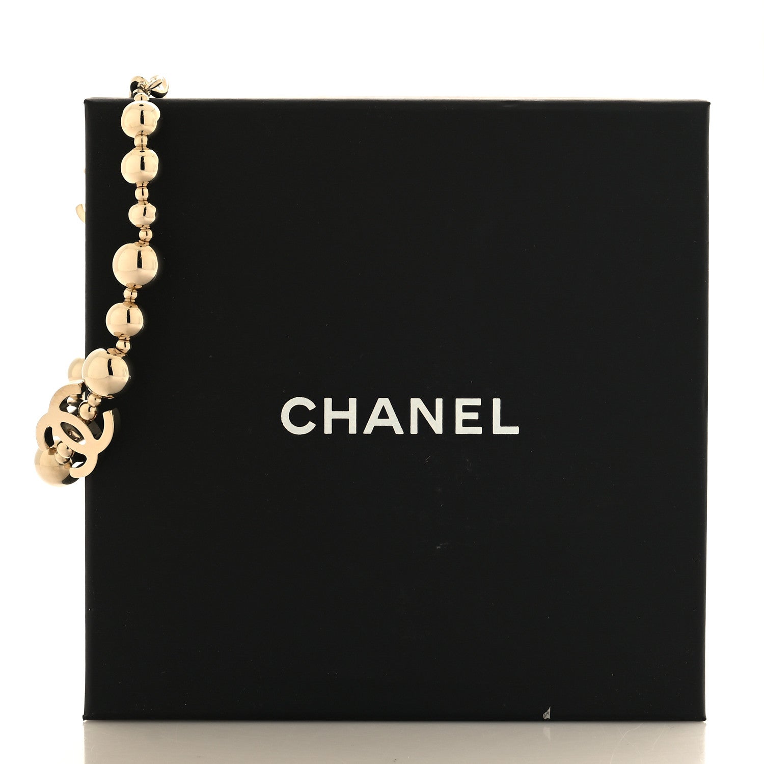 Chanel Metal Beaded CC Bracelet Gold 5 of 5