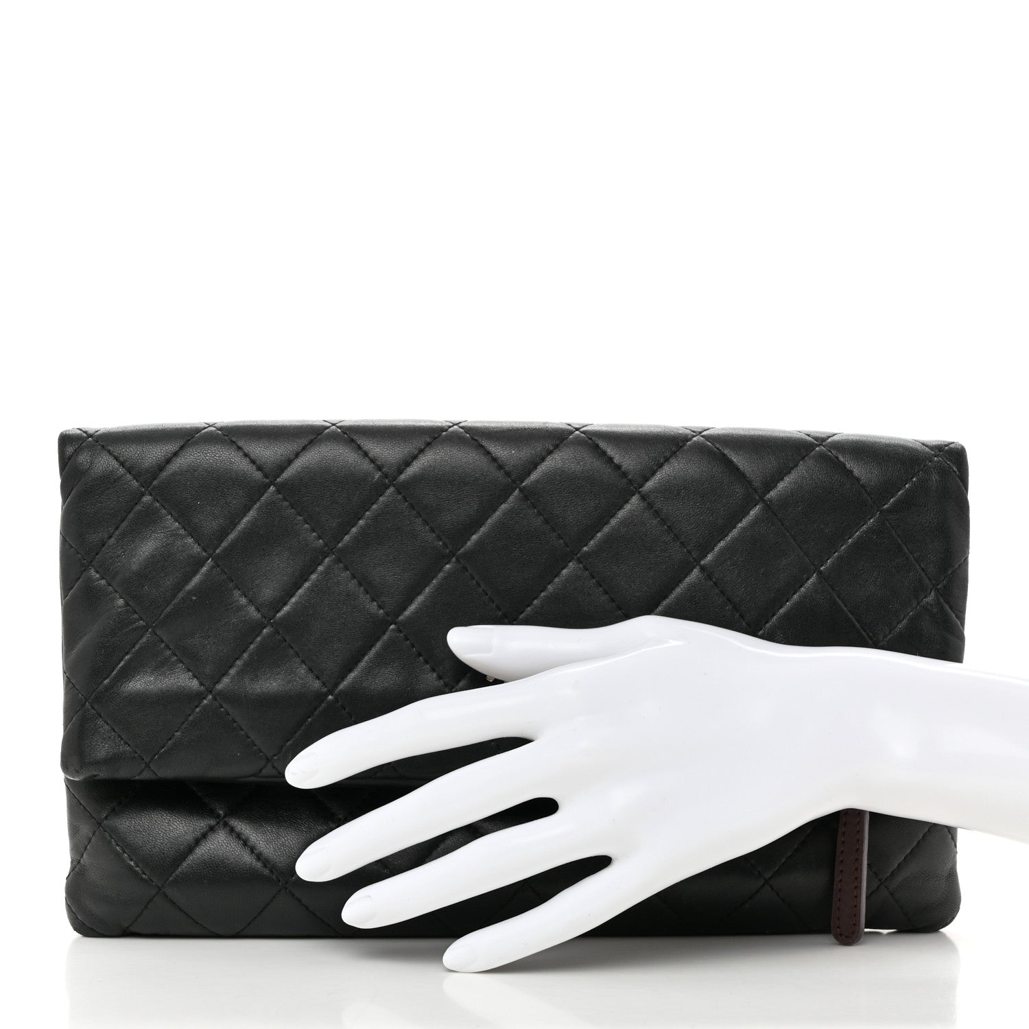 Chanel Lambskin Quilted CC Beauty Clutch Black 2 of 8