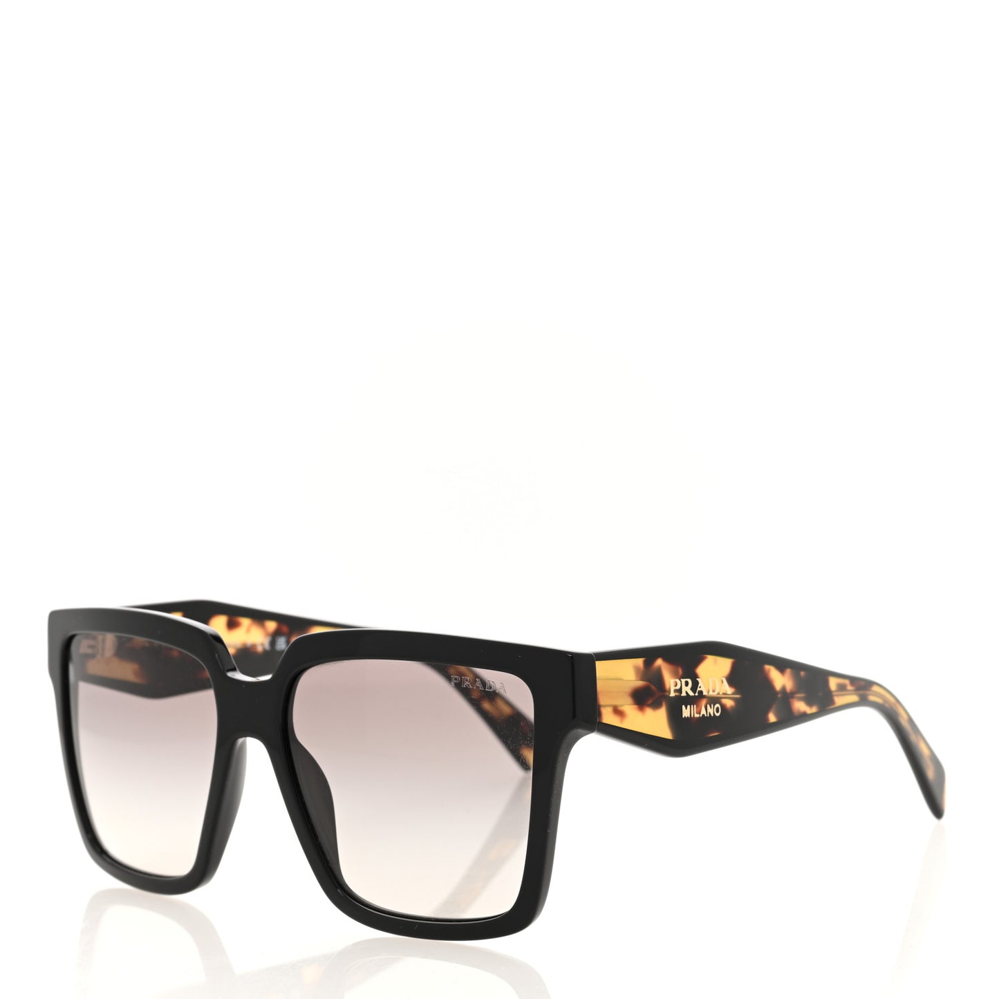 Acetate Square Sunglasses SPR 24Z Black Tortoise