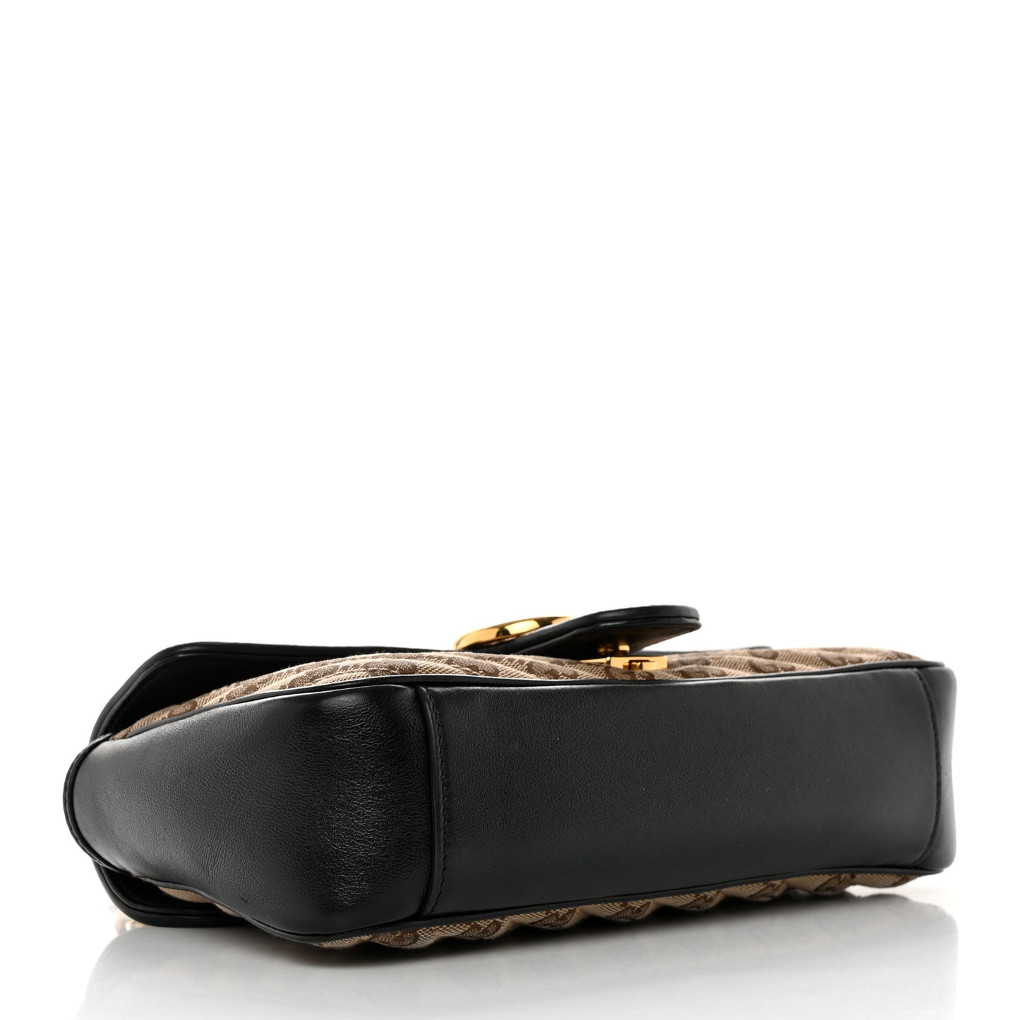 Monogram Matelasse Diagonal Small GG Marmont Shoulder Bag Beige Black