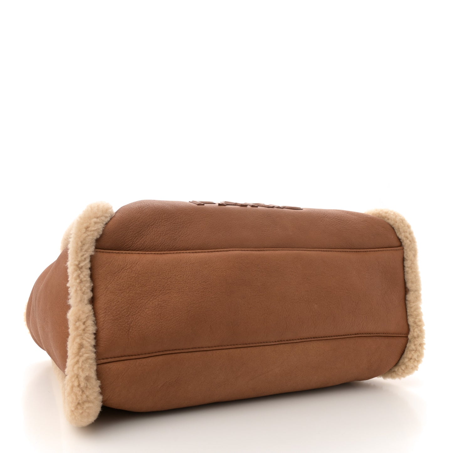 Lambskin Shearling Medium Deauville Tote Brown