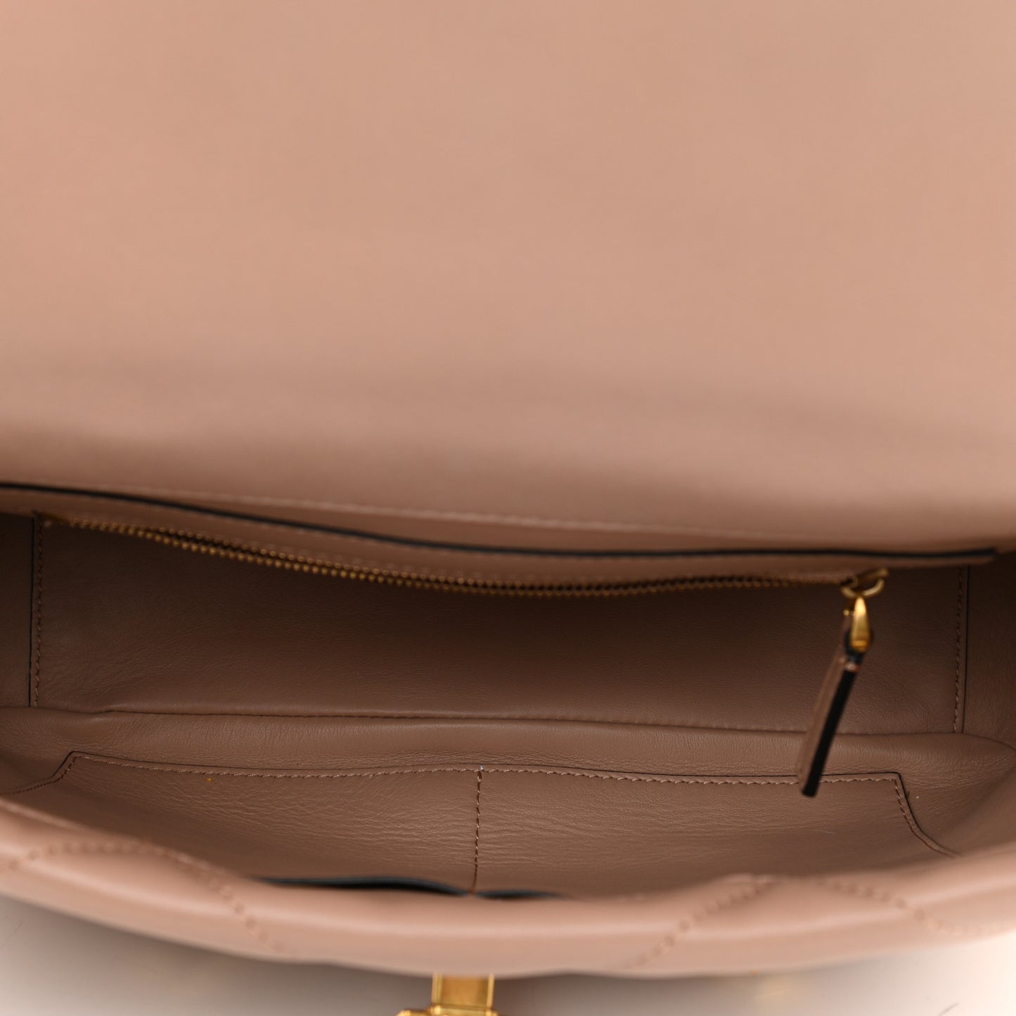 Nappa Large Roman Stud Shoulder Bag Rose Cannelle