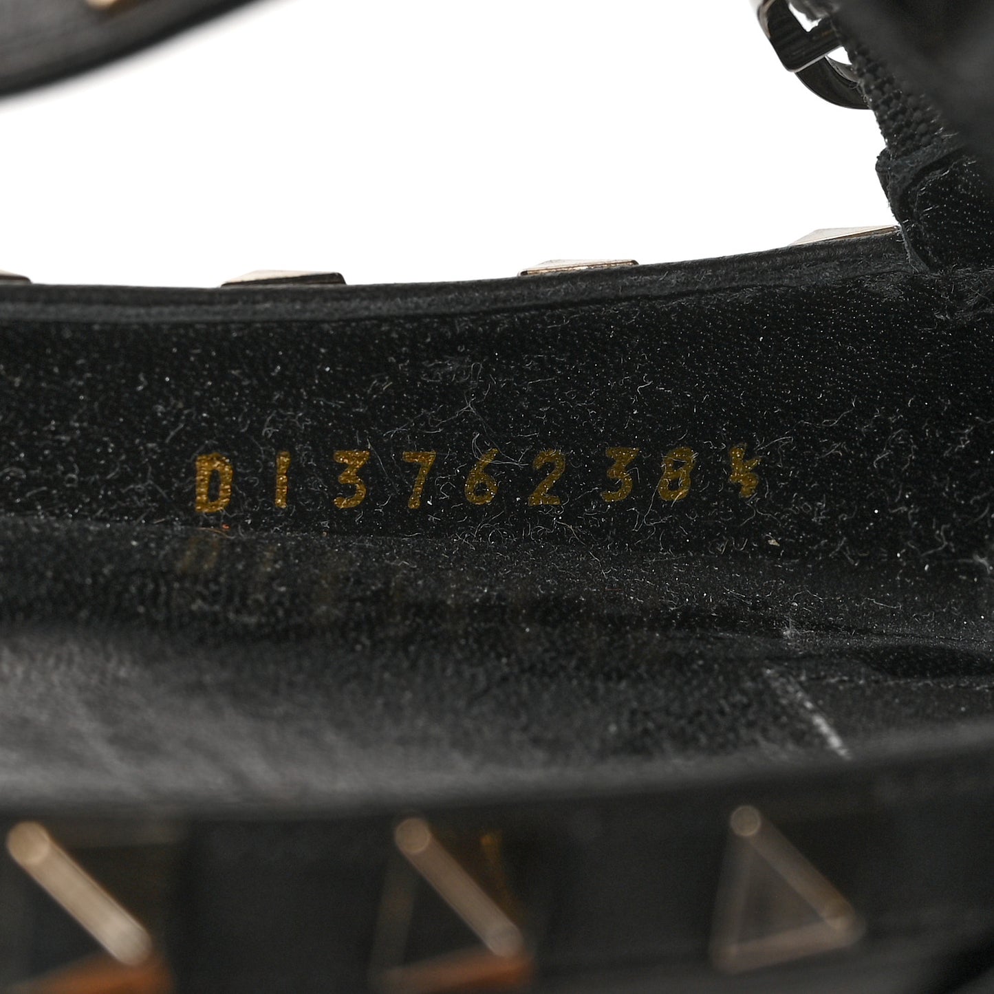 Nappa Rockstud Cage Ballerina Flats 38.5 Black
