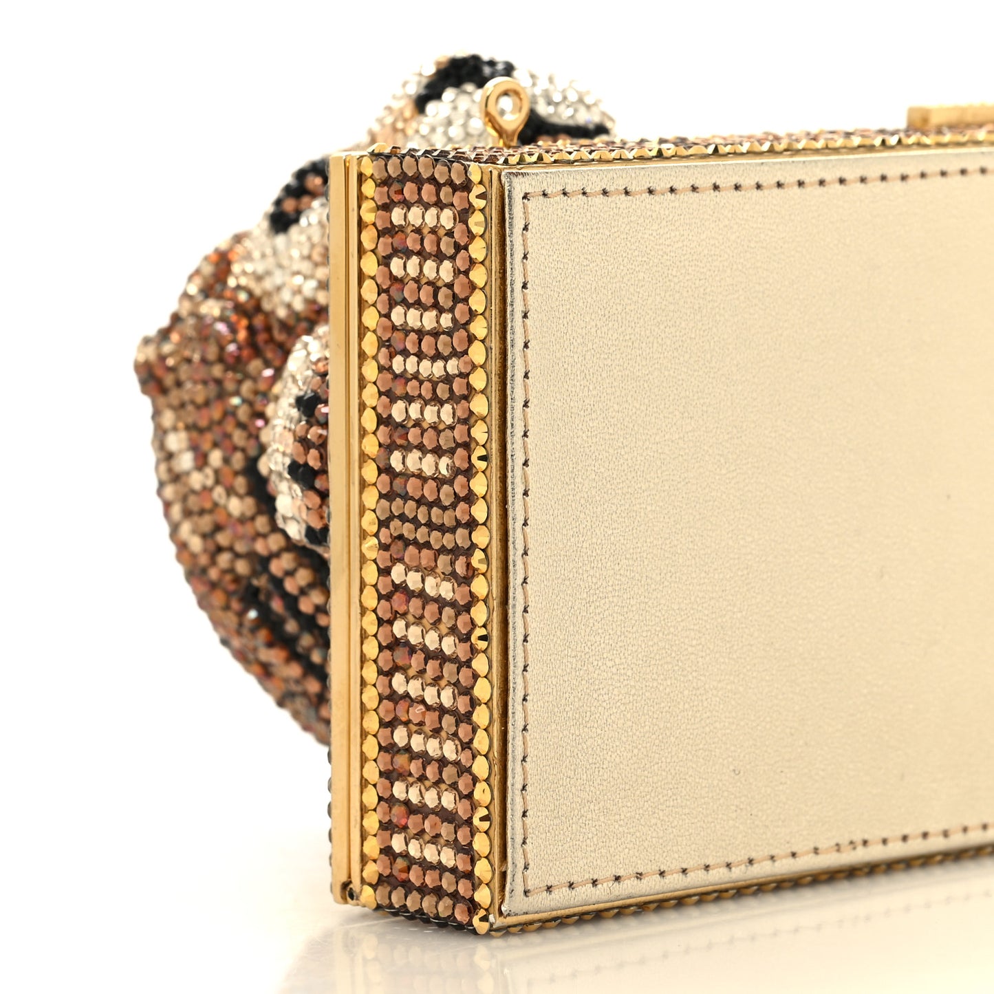 Crystal Lion Pedestal Minaudiere Clutch