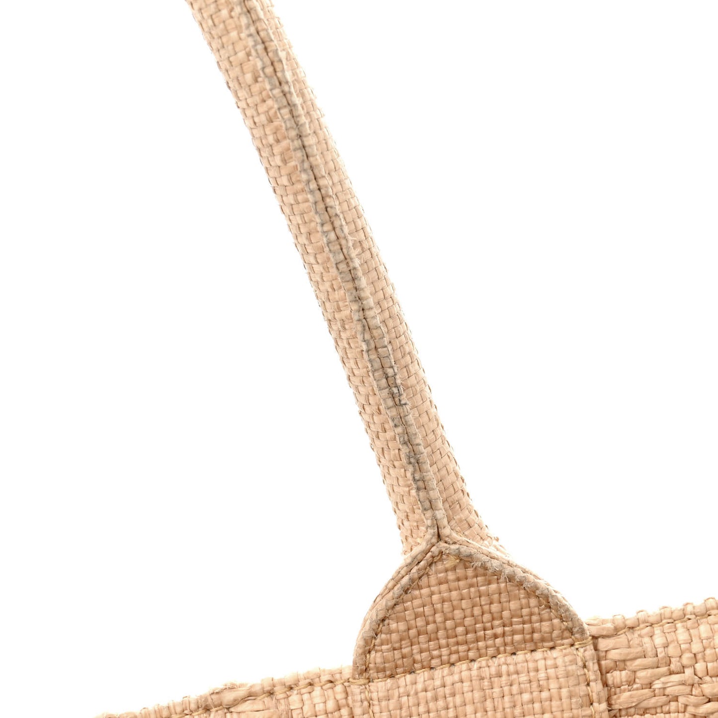 Raffia Cannage Medium Book Tote Natural