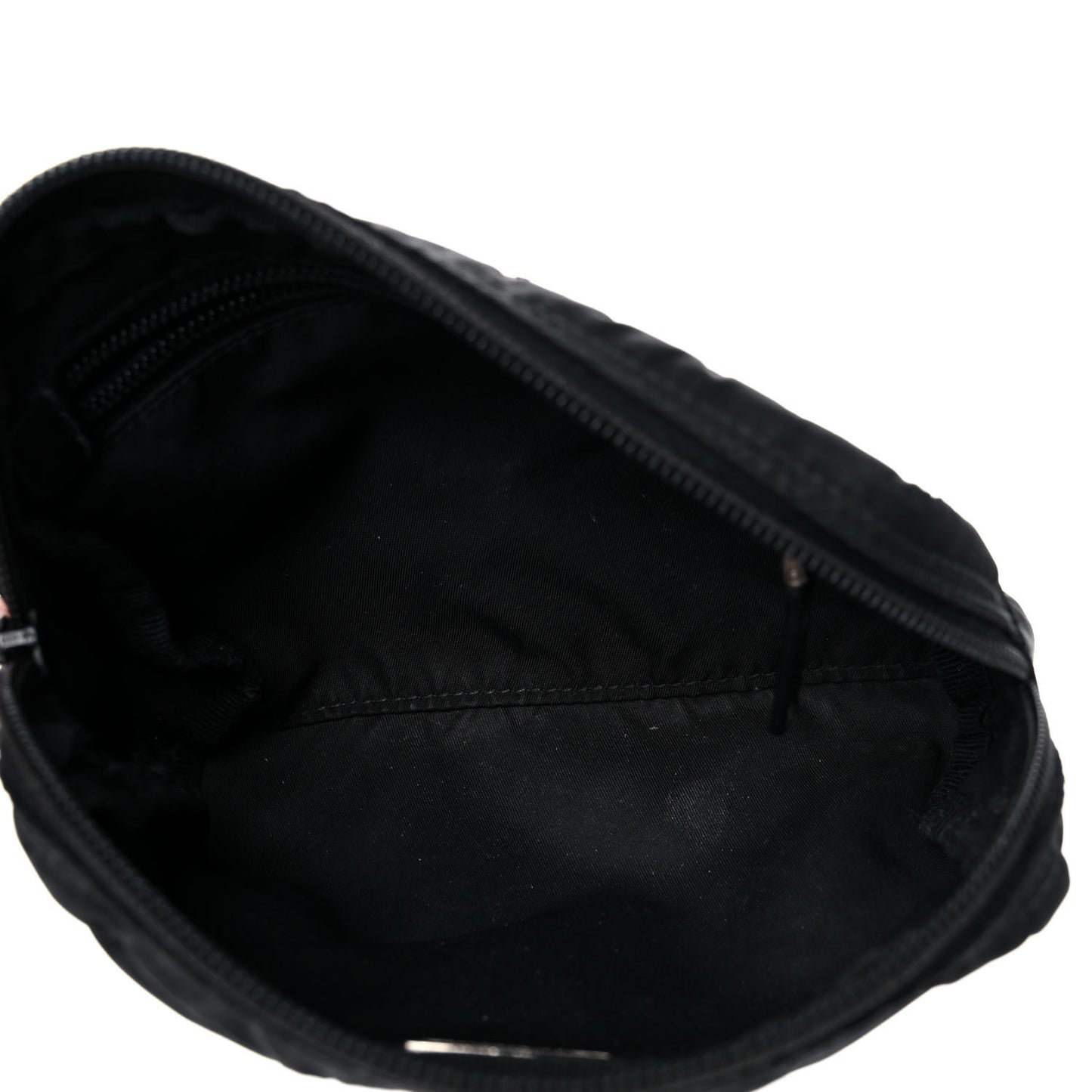 Nylon Tessuto Cosmetic Pouch Black