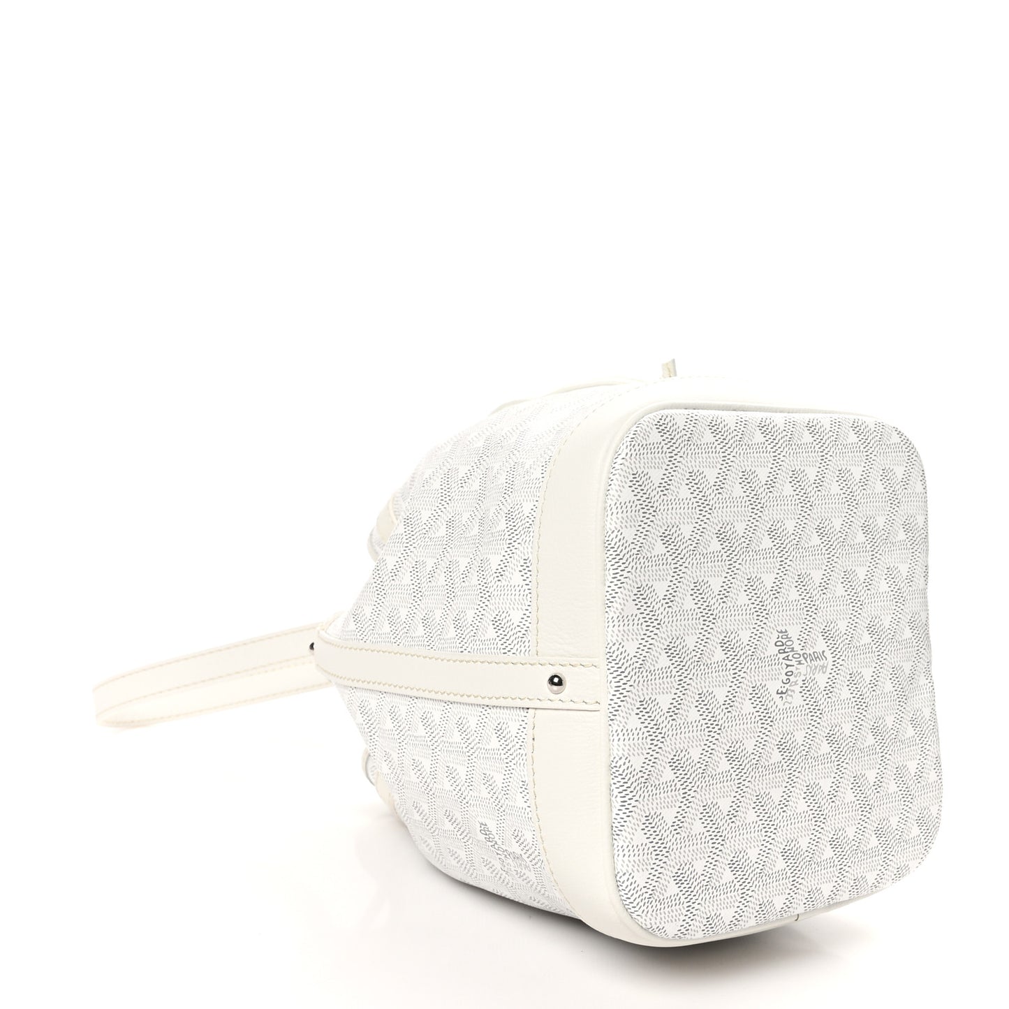 Goyardine Petit Flot Bucket Bag PM White