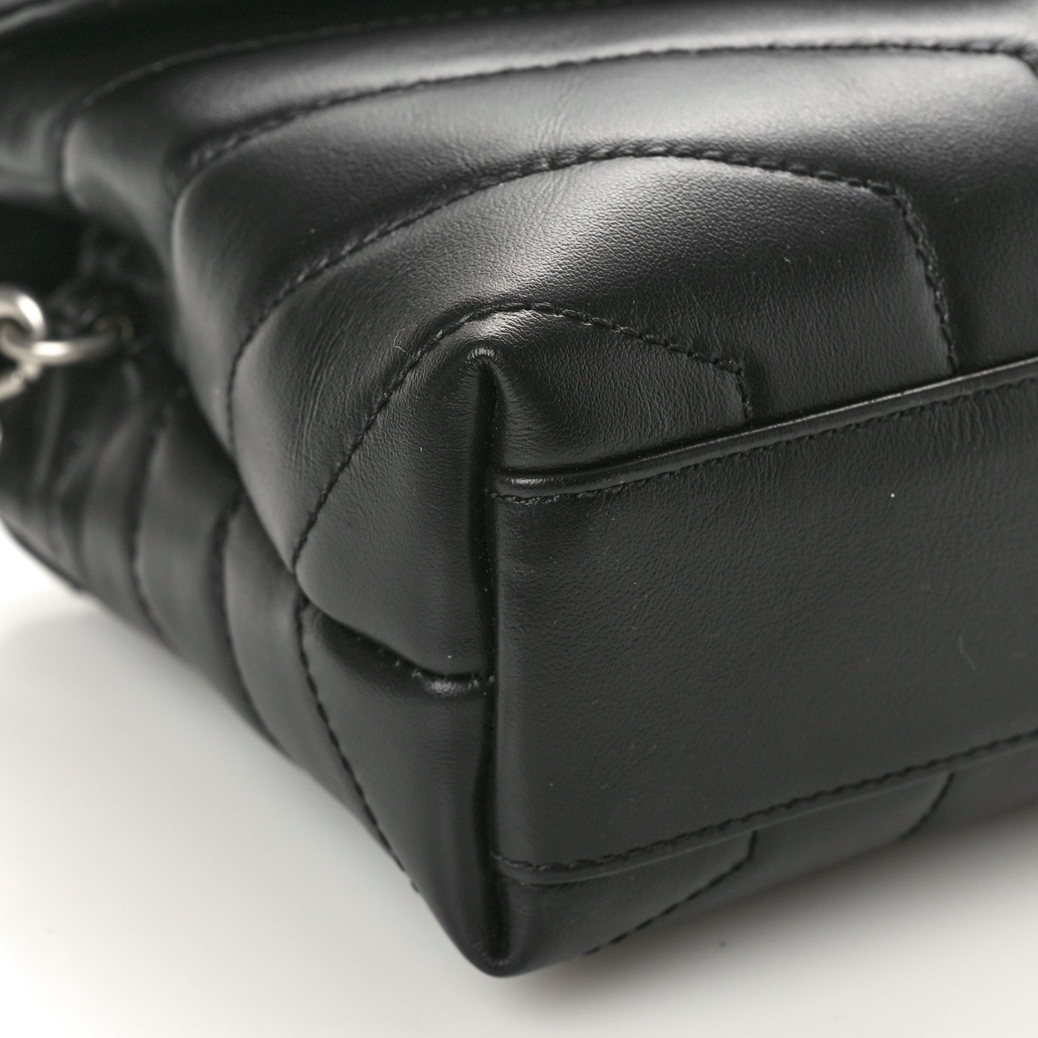 Saint Laurent Calfskin Y Quilted Monogram Toy Loulou Crossbody Bag Black 8 of 9