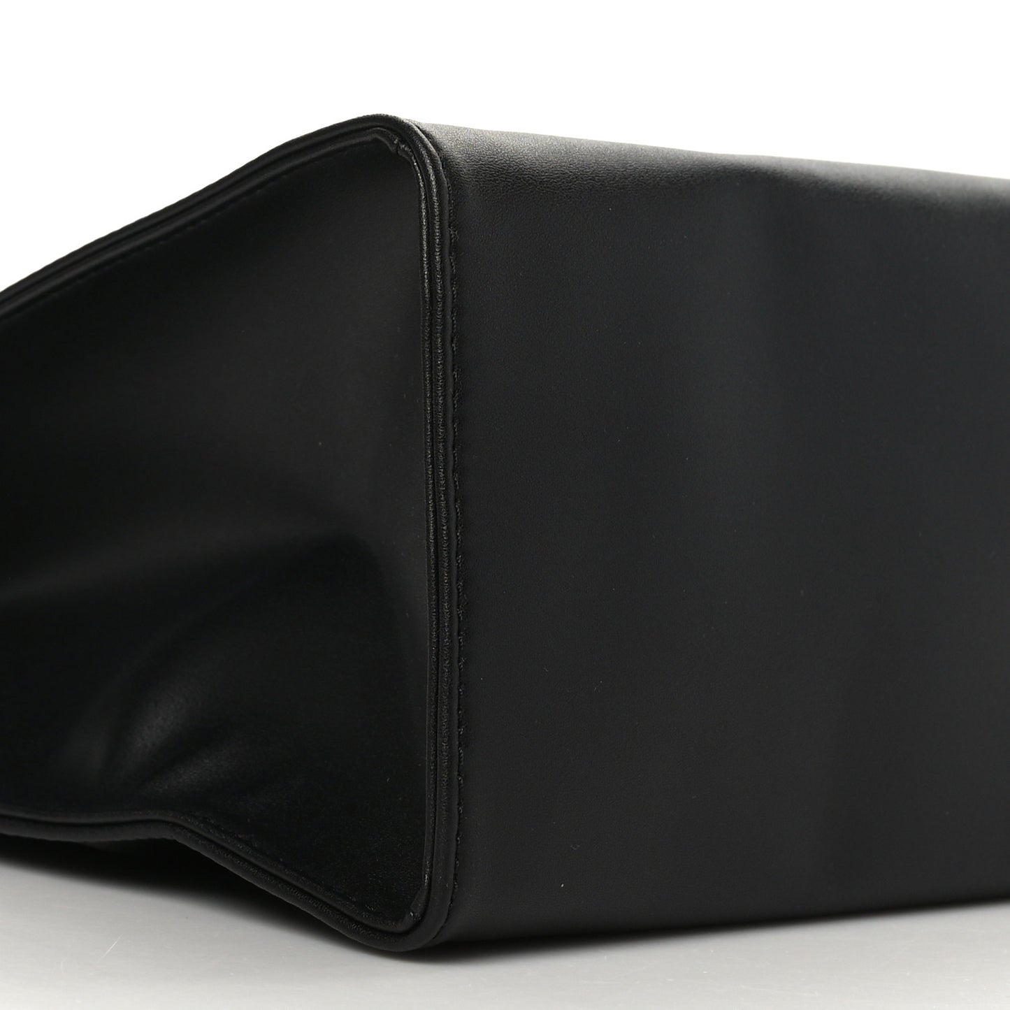 Vegan Leather Medium Shopping Bag Black