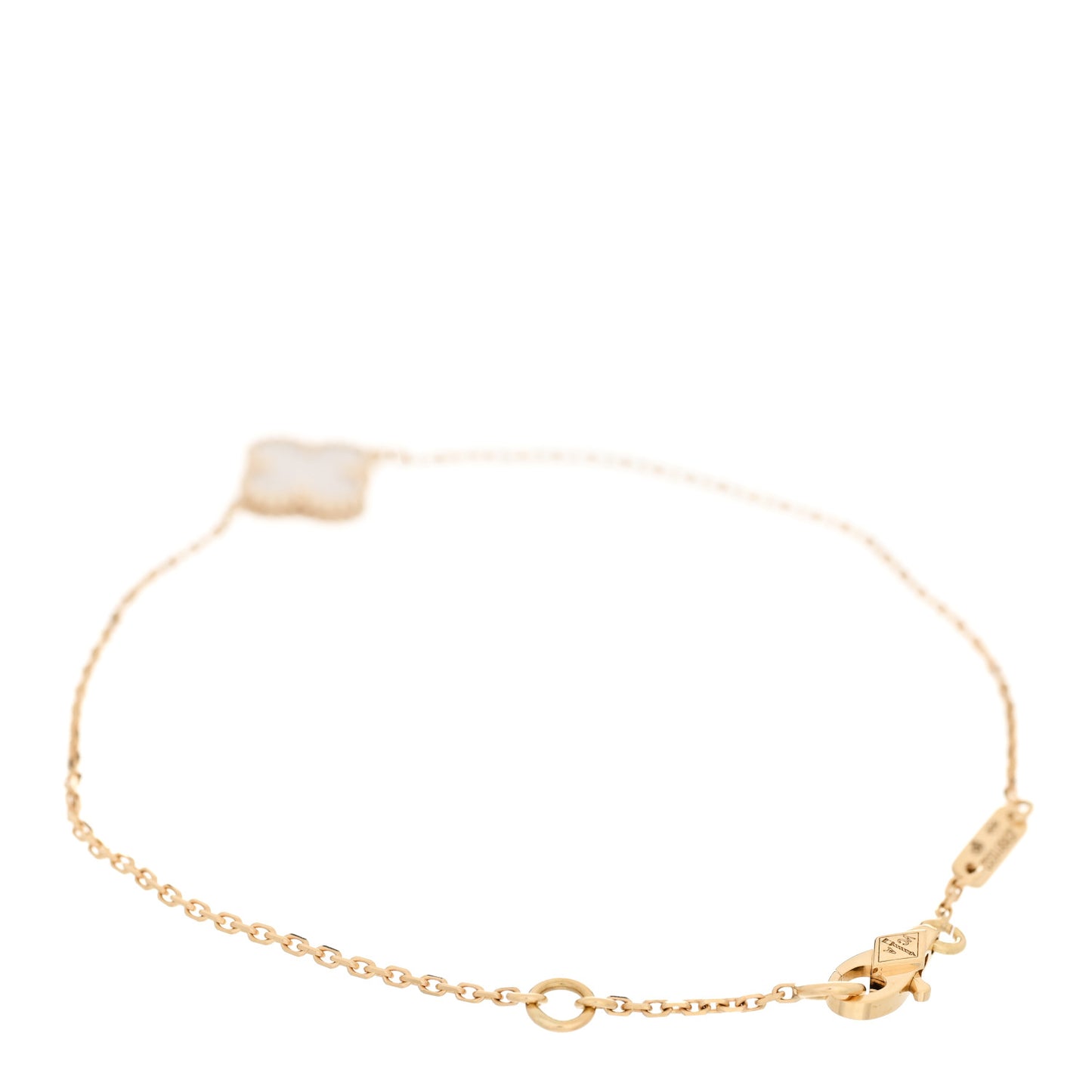 18K Yellow Gold Mother of Pearl Sweet Alhambra Bracelet