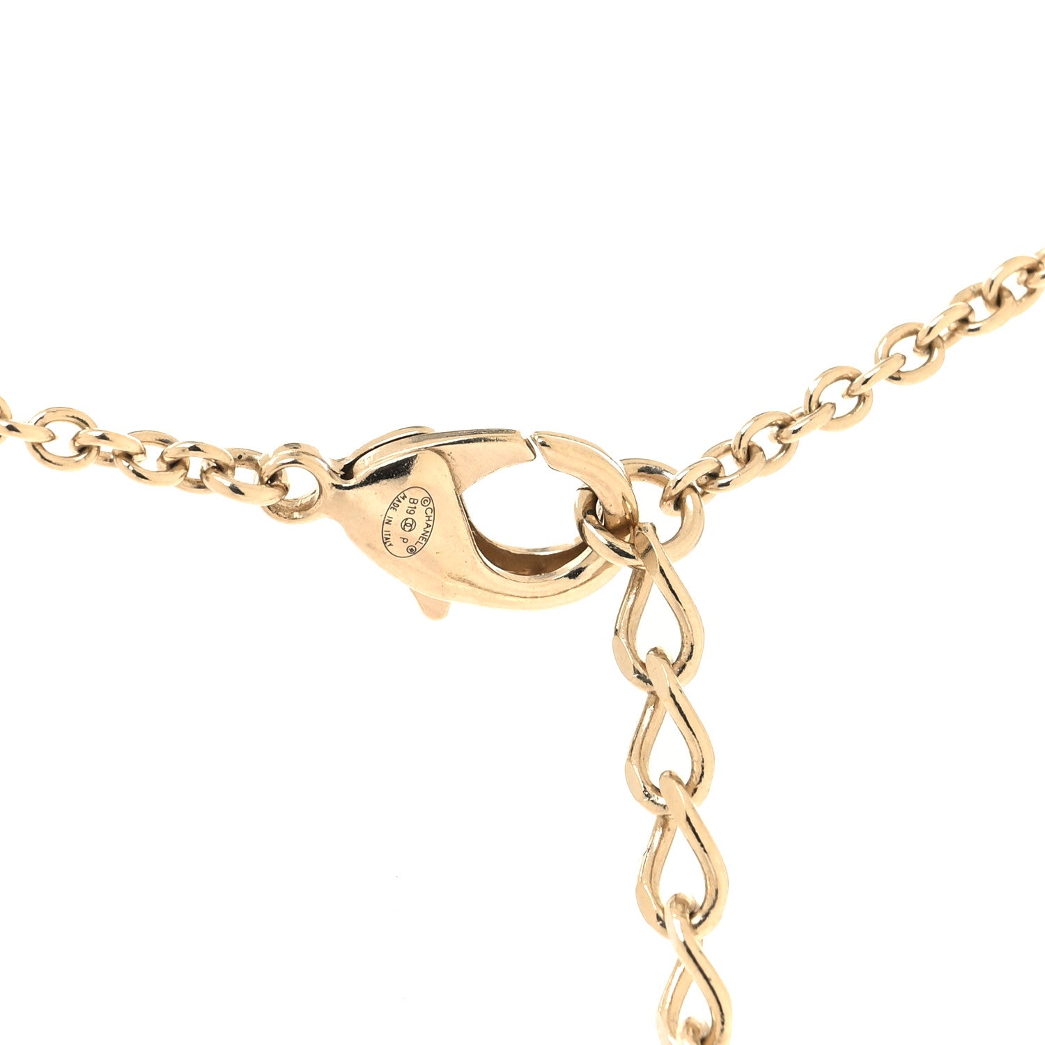 Chanel Pearl Crystal CC Long Necklace Gold 4 of 4