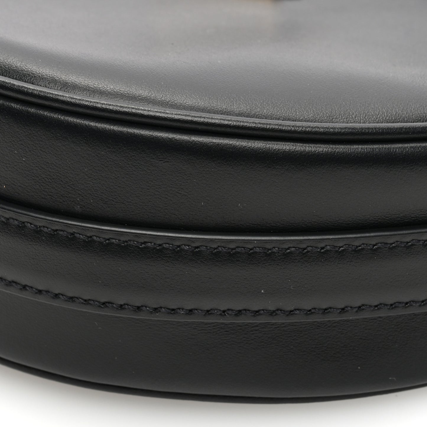 Soft Calfskin Arque Shoulder Bag Black