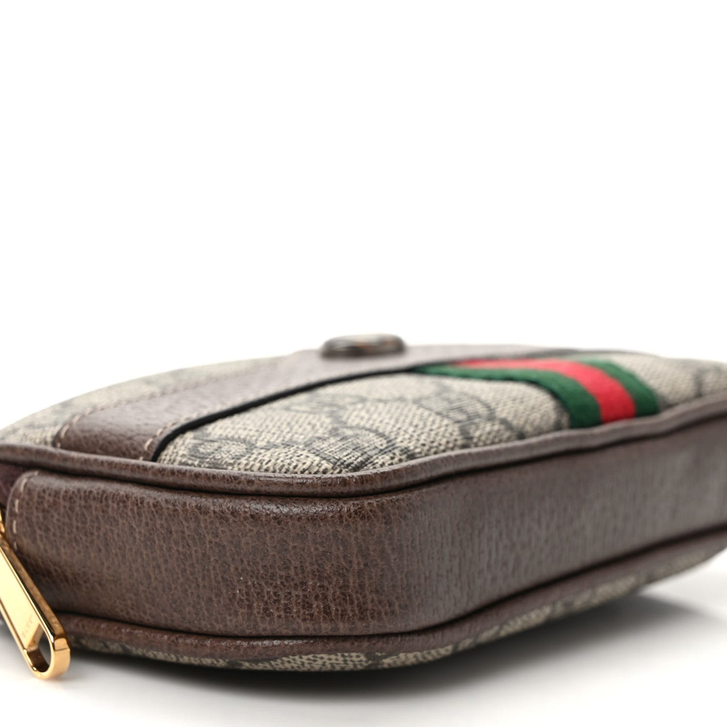 GG Supreme Monogram Ophidia Belted iPhone Case 85 34 Dark Brown