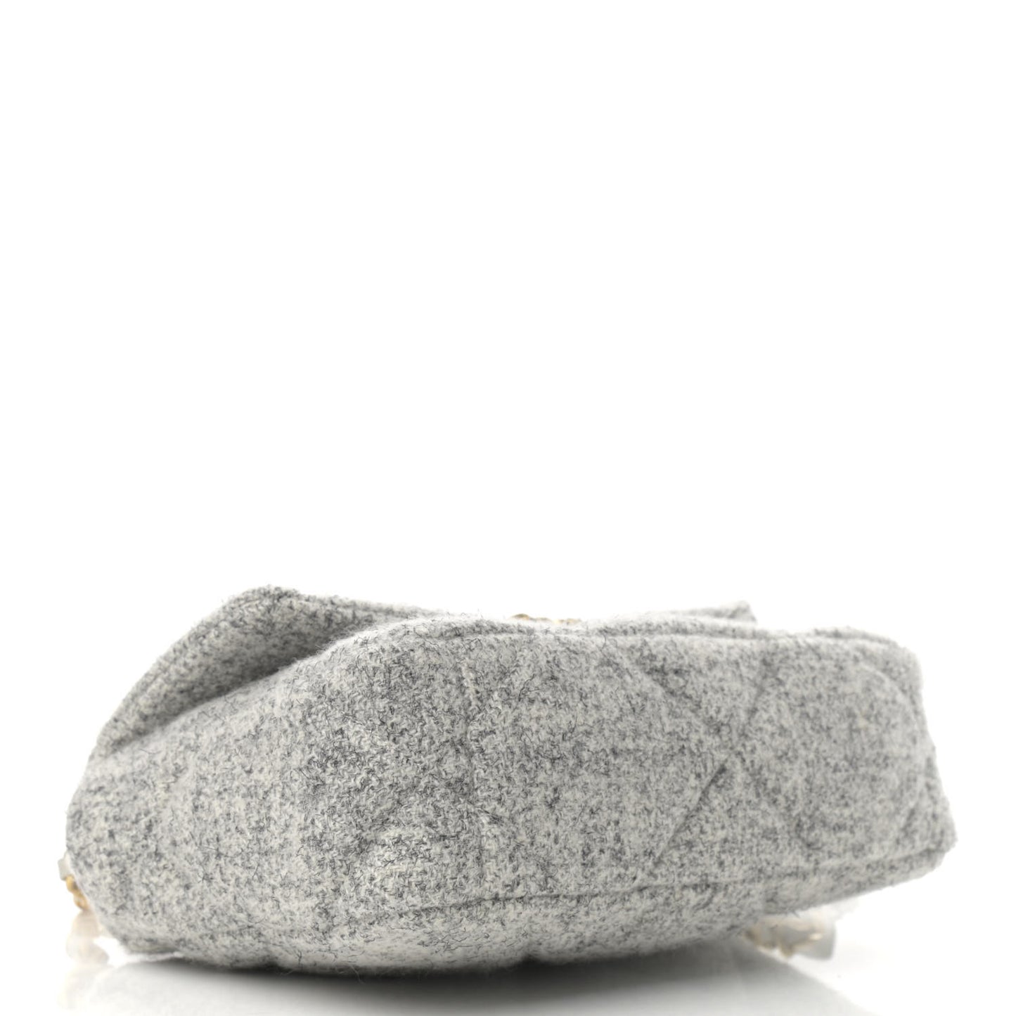 Tweed Quilted Medium Chanel 19 Flap Grey Ecru
