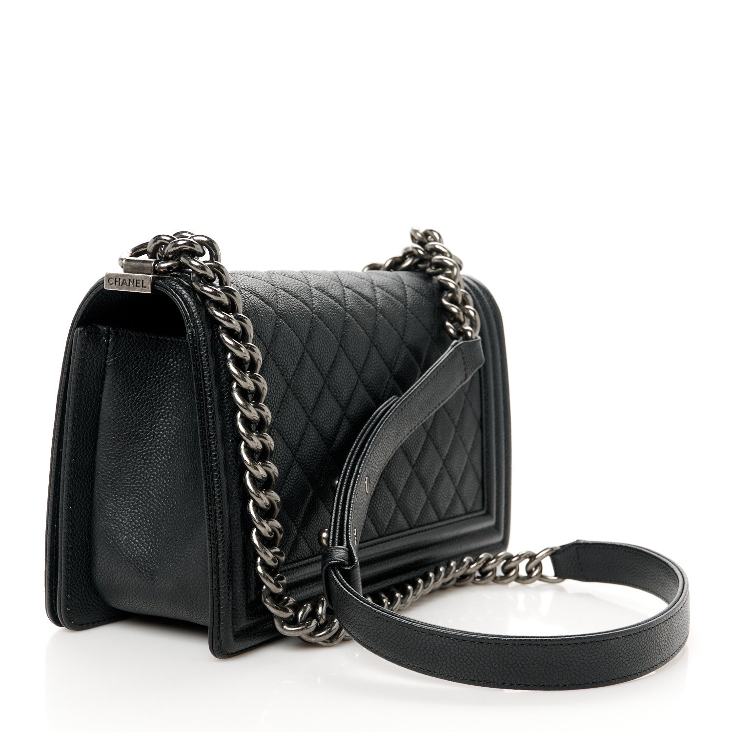 Chanel Caviar Quilted Medium Boy Flap Black 3 of 11