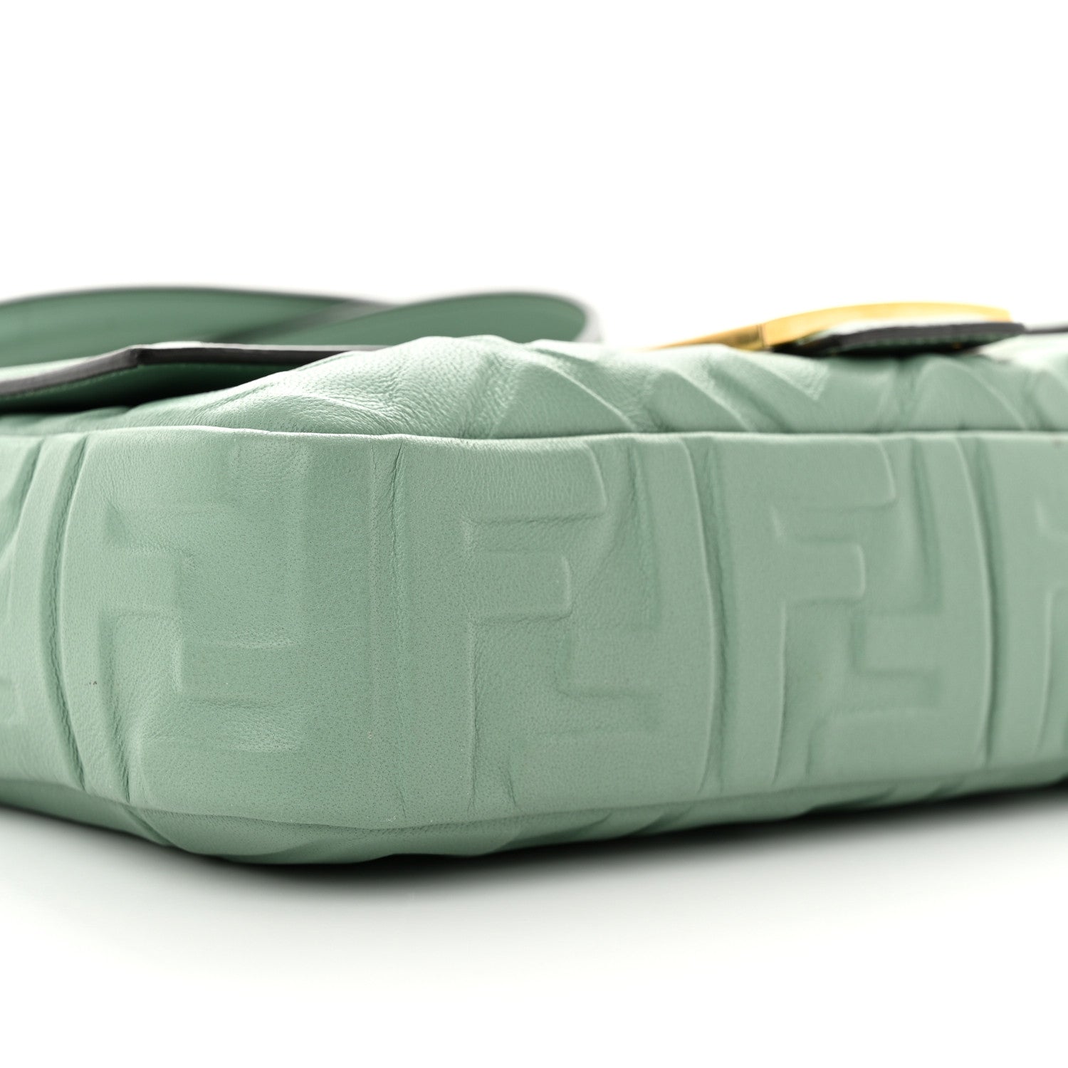 Fendi Nappa FF 1974 Embossed Baguette Menta 8 of 9