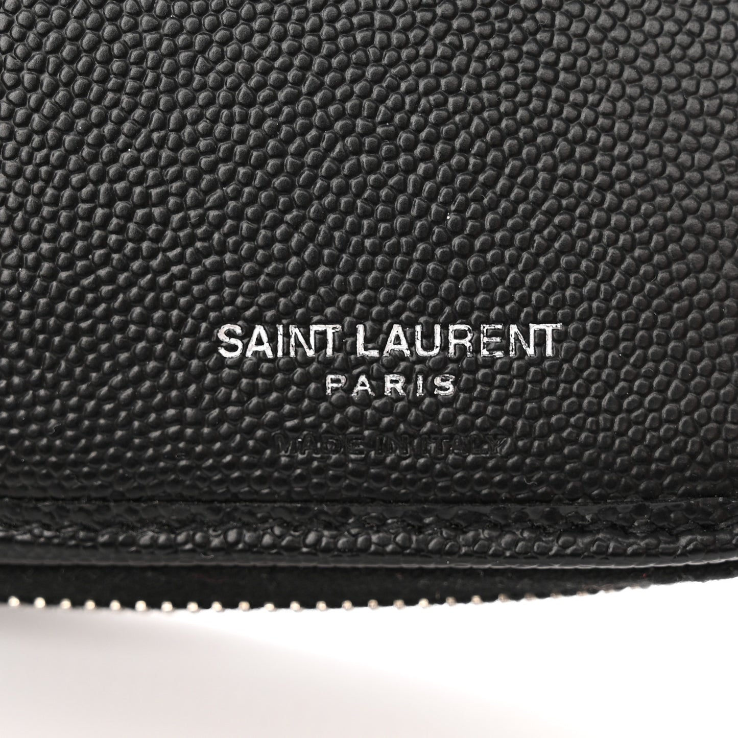 Grain De Poudre Matelasse Chevron Monogram Compact Zip Around Wallet Black