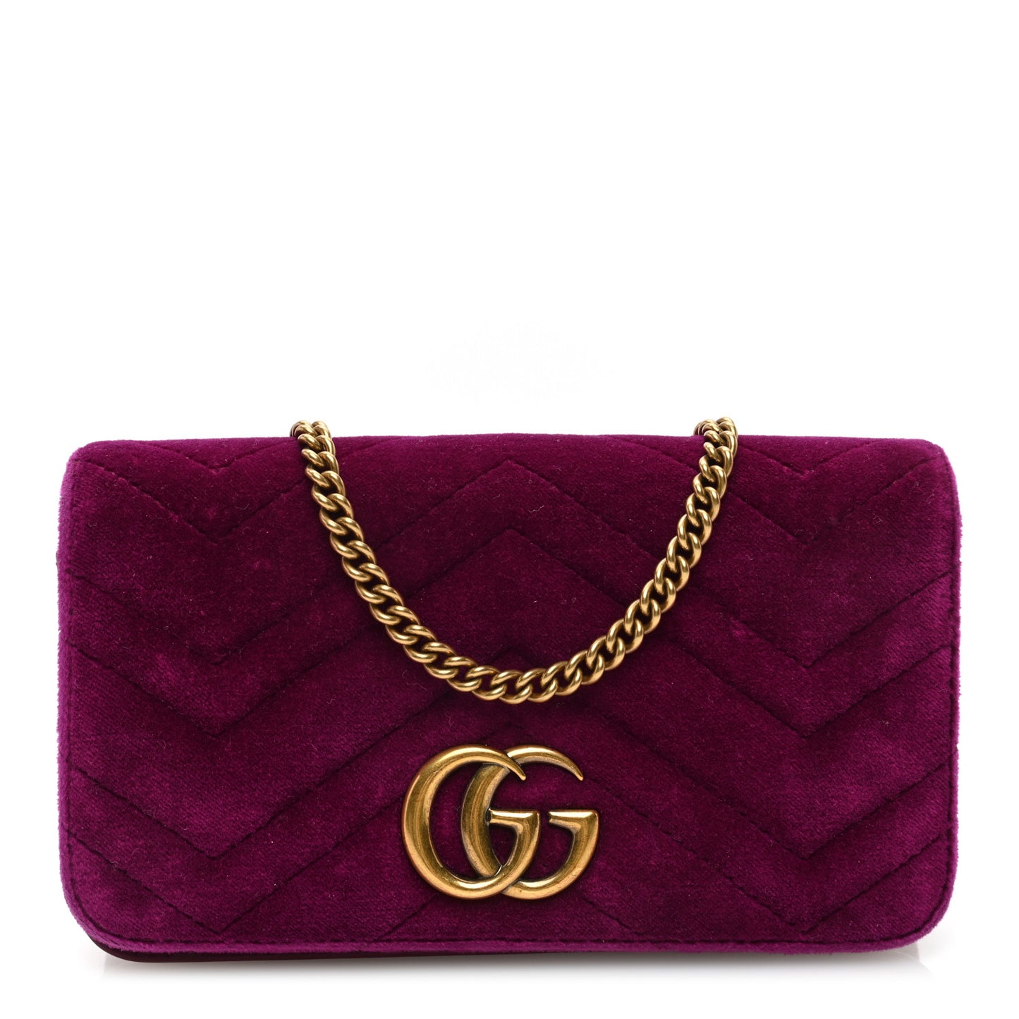 Velvet Matelasse GG Marmont Mini Bag Fuchsia Violet Cyclamen