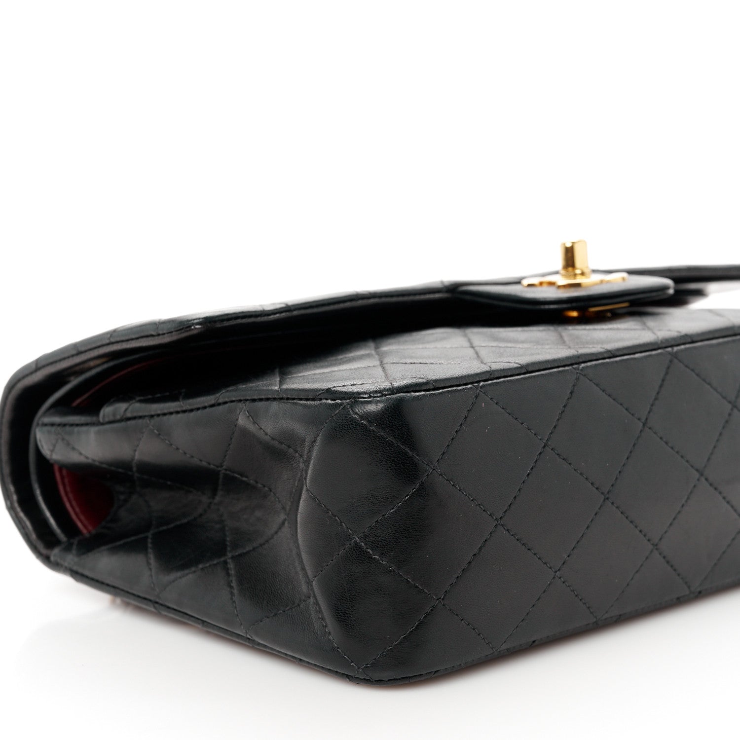 Chanel Lambskin Quilted Medium Double Flap Black 11 of 12