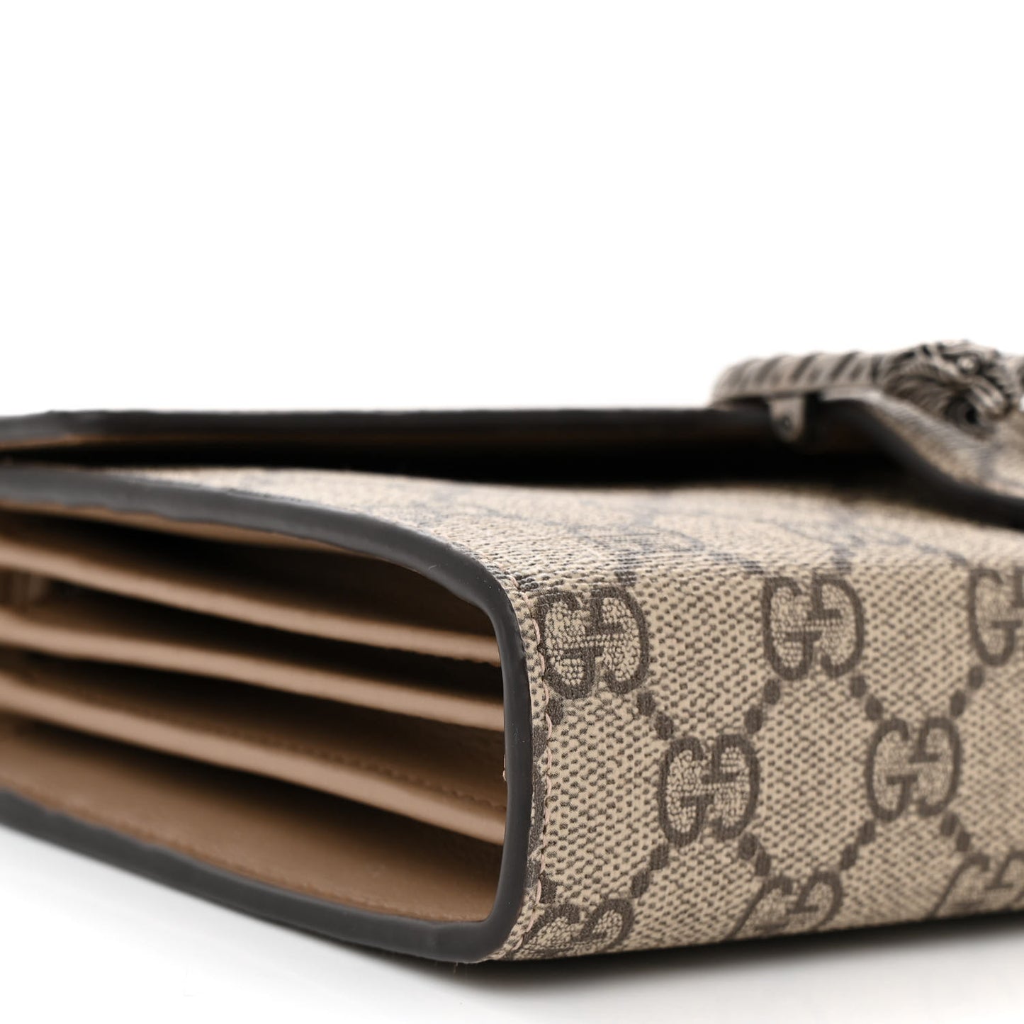 GG Supreme Monogram Mini Dionysus Chain Wallet Beige Taupe