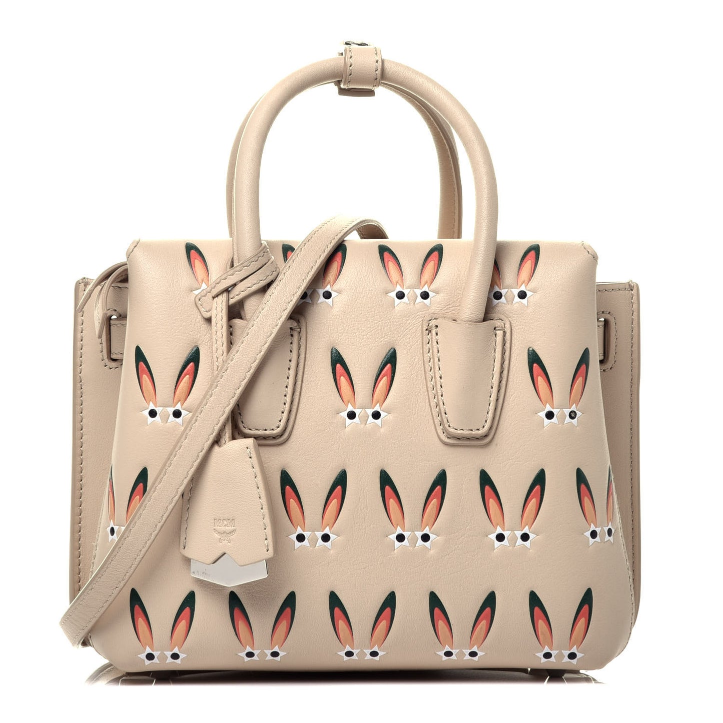 Lambskin Star Eyed Bunny Mini Milla Tote Natural