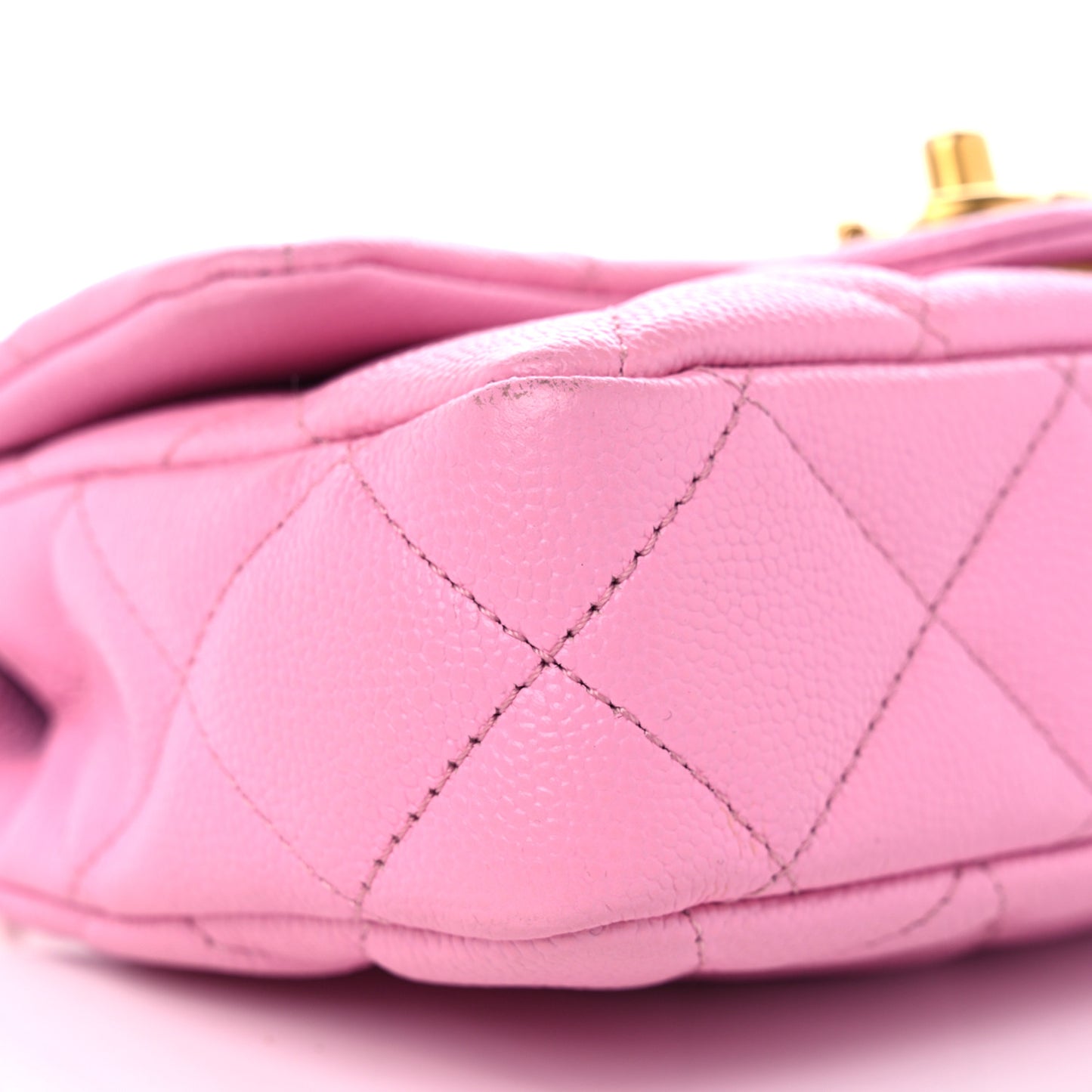 Caviar Quilted Mini Rectangular Sweetheart Flap Lilac