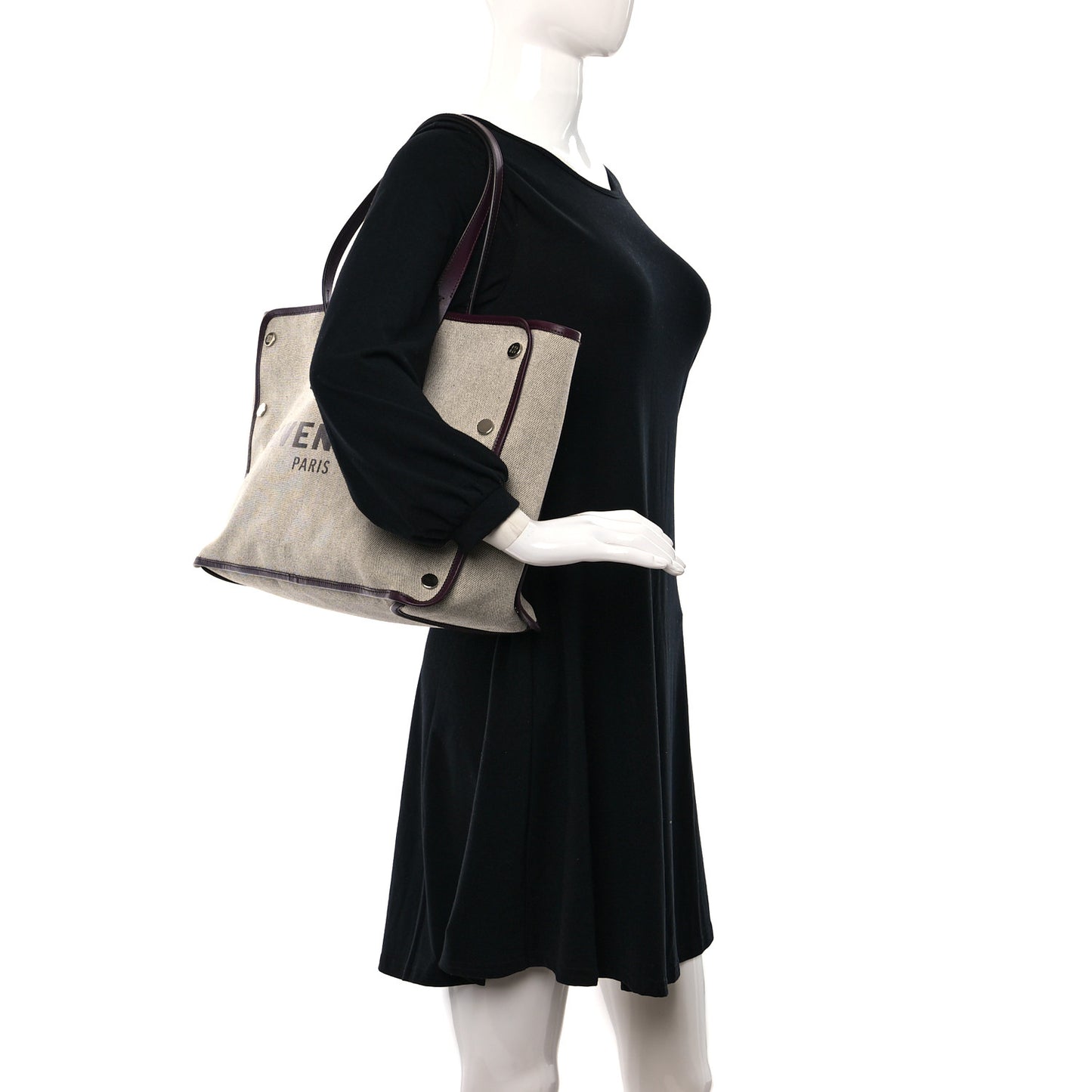 Canvas Medium Bond Shopper Tote Aubergine