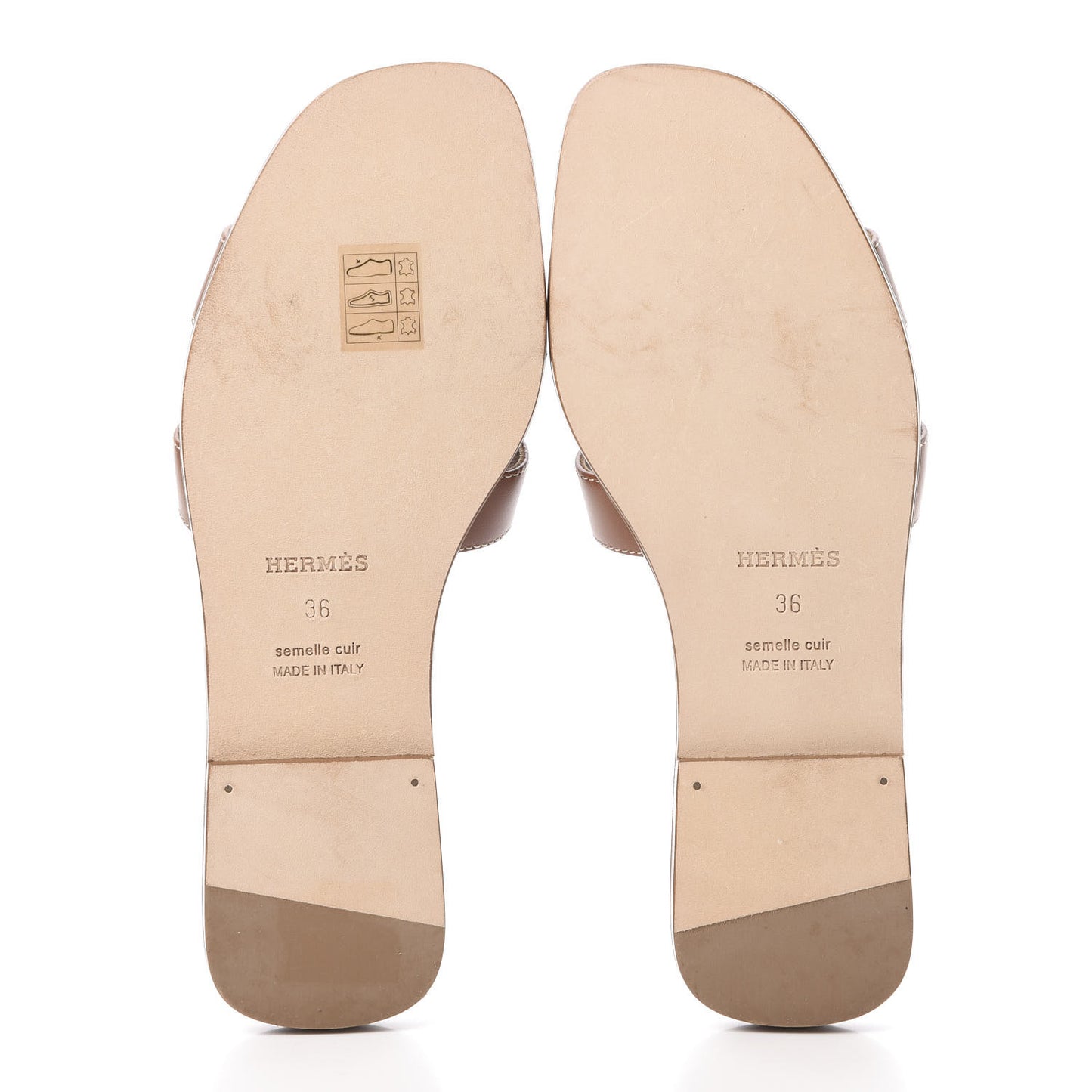 Box Calfskin Oran Sandals 36 Gold